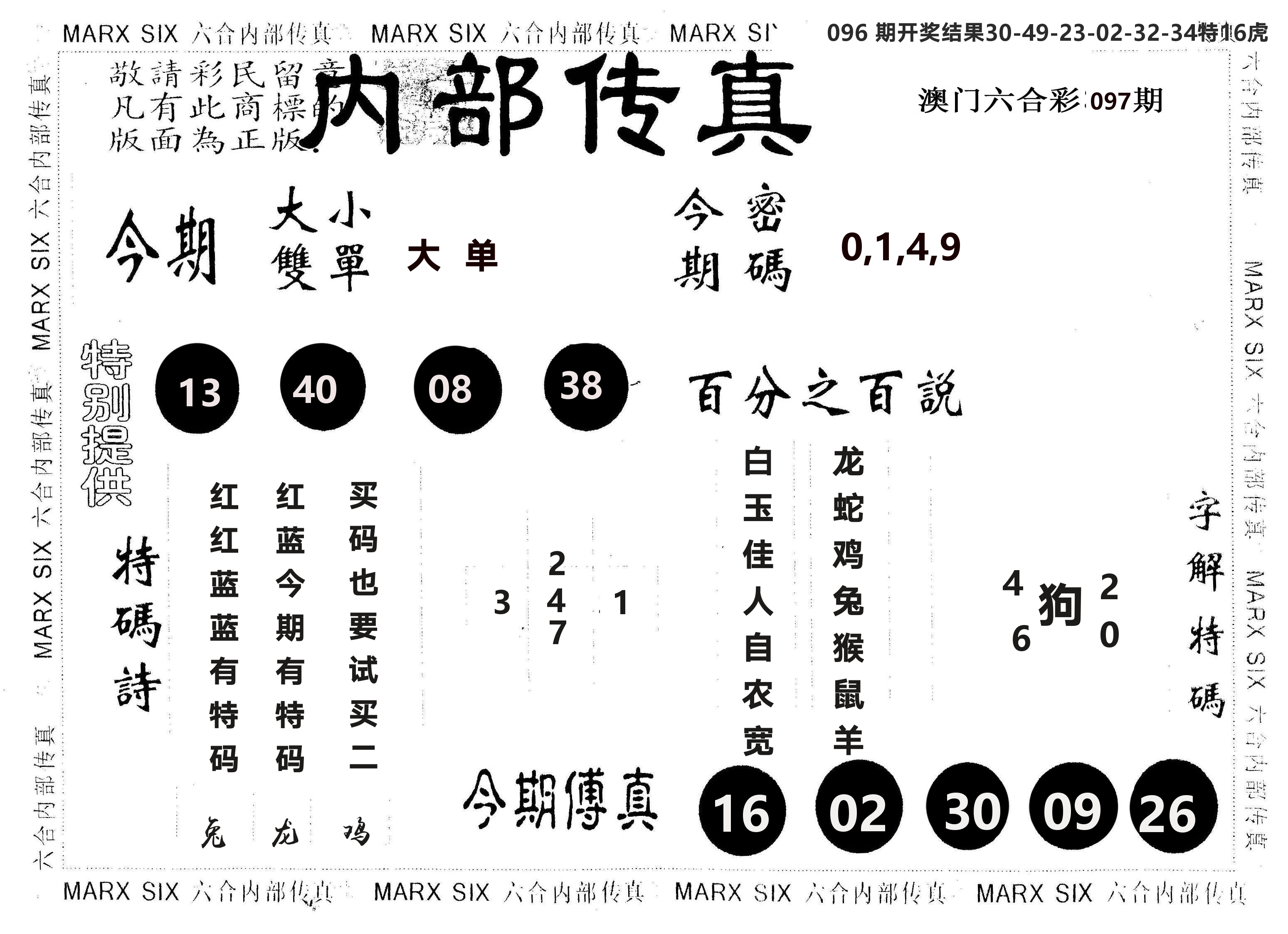 另版内部传真 第97期