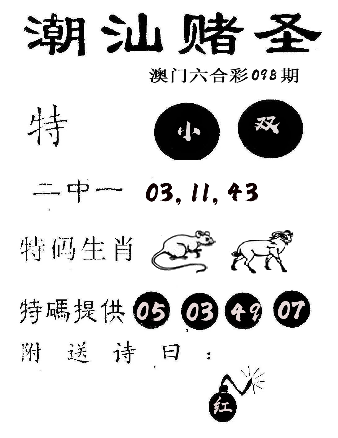 潮汕赌圣 第98期