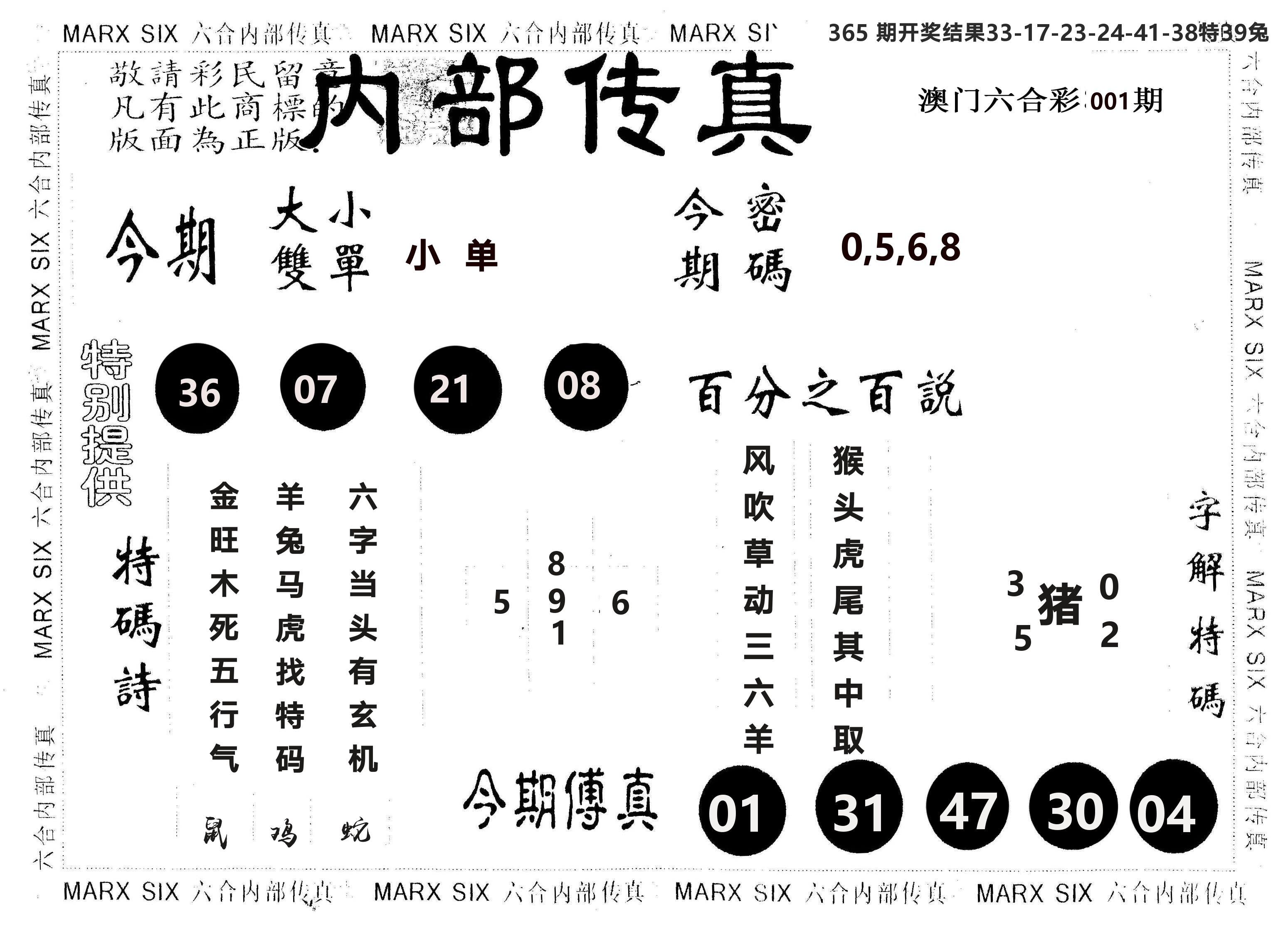 另版内部传真 第1期