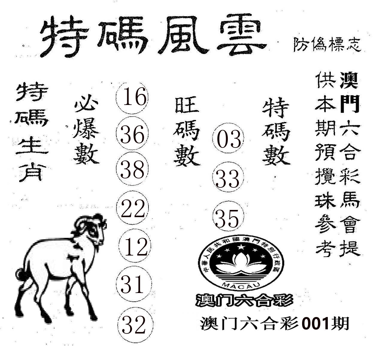 特码风云 第1期