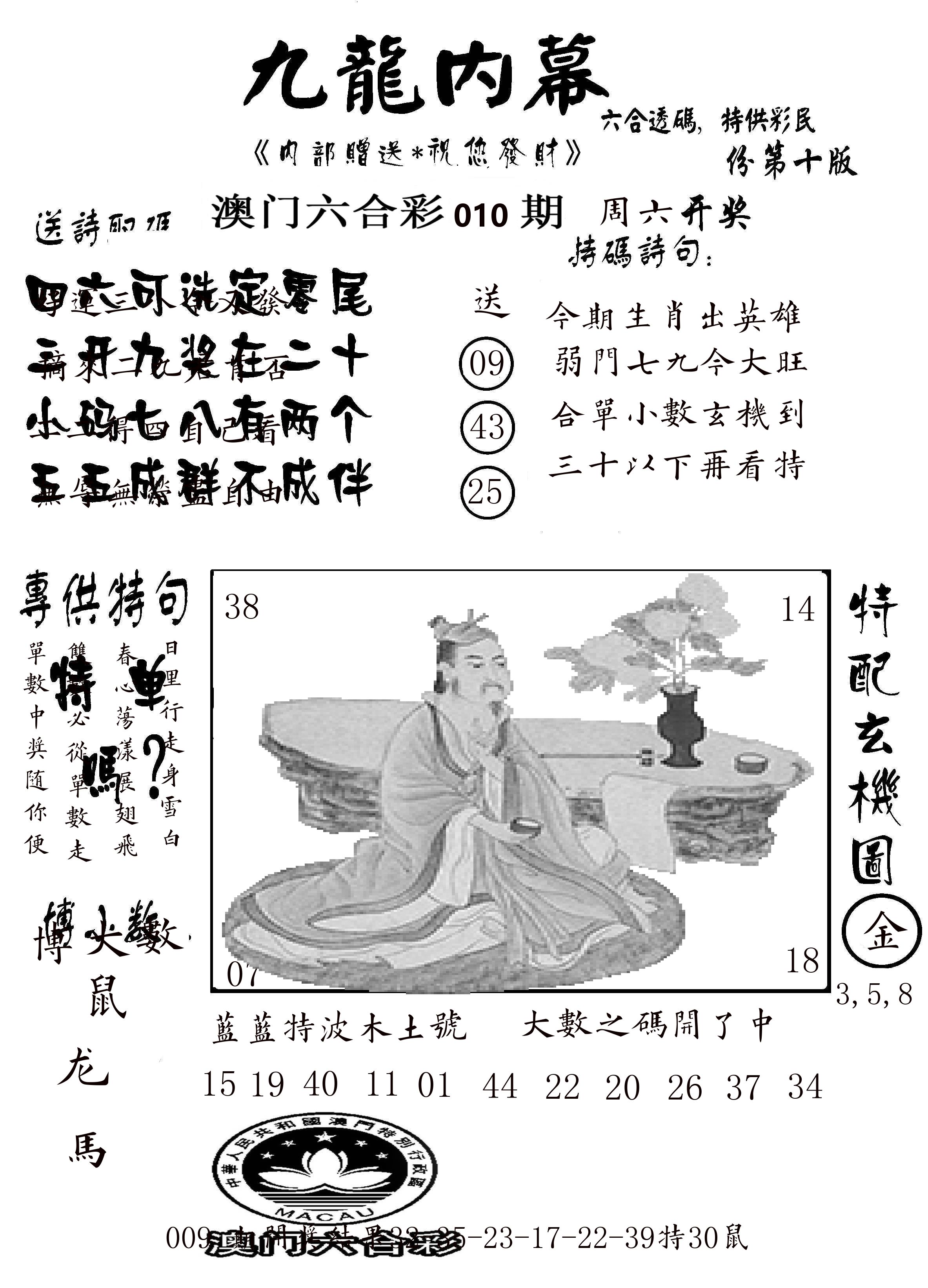 澳门传真2 第10期