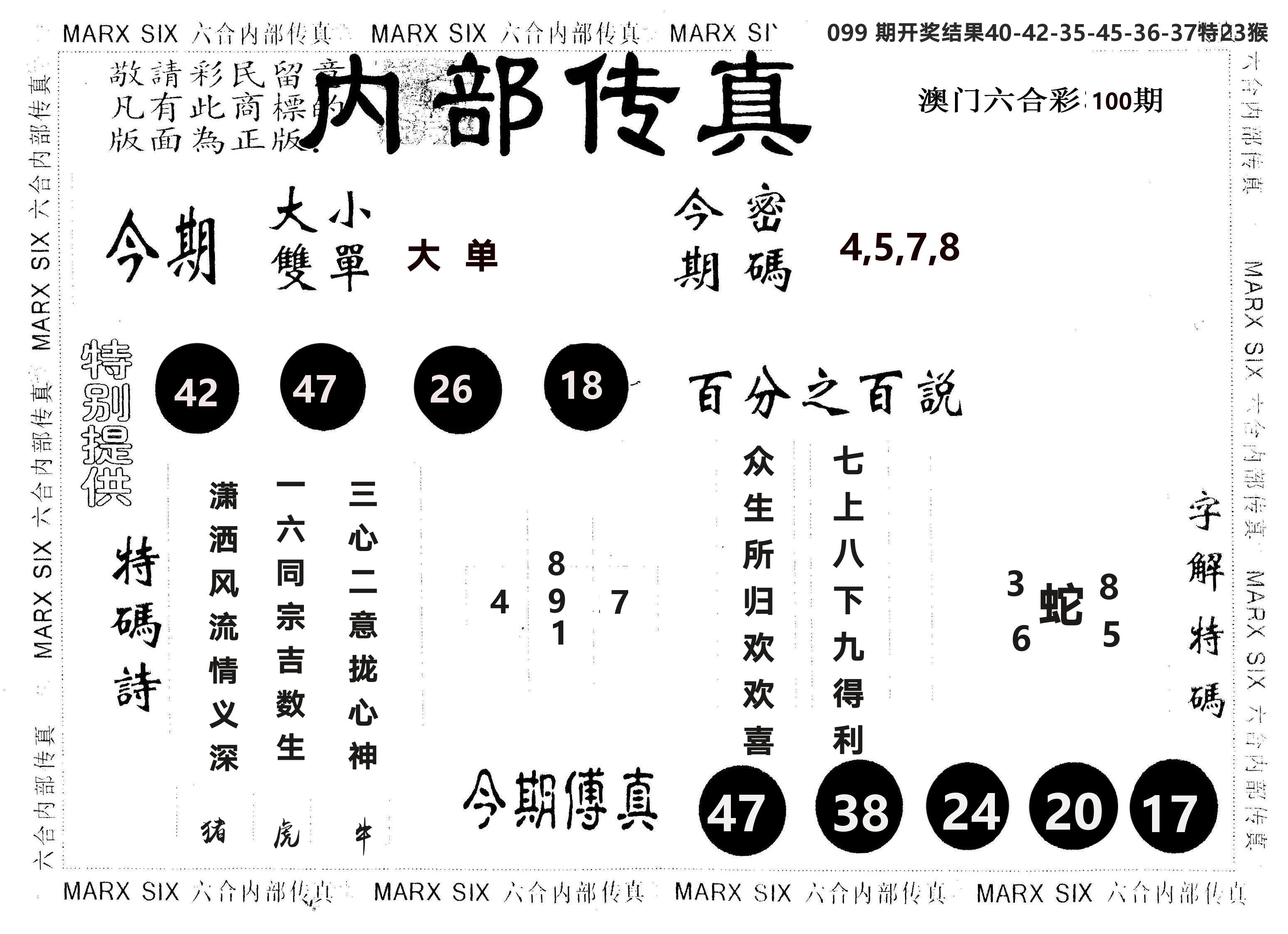 另版内部传真 第100期