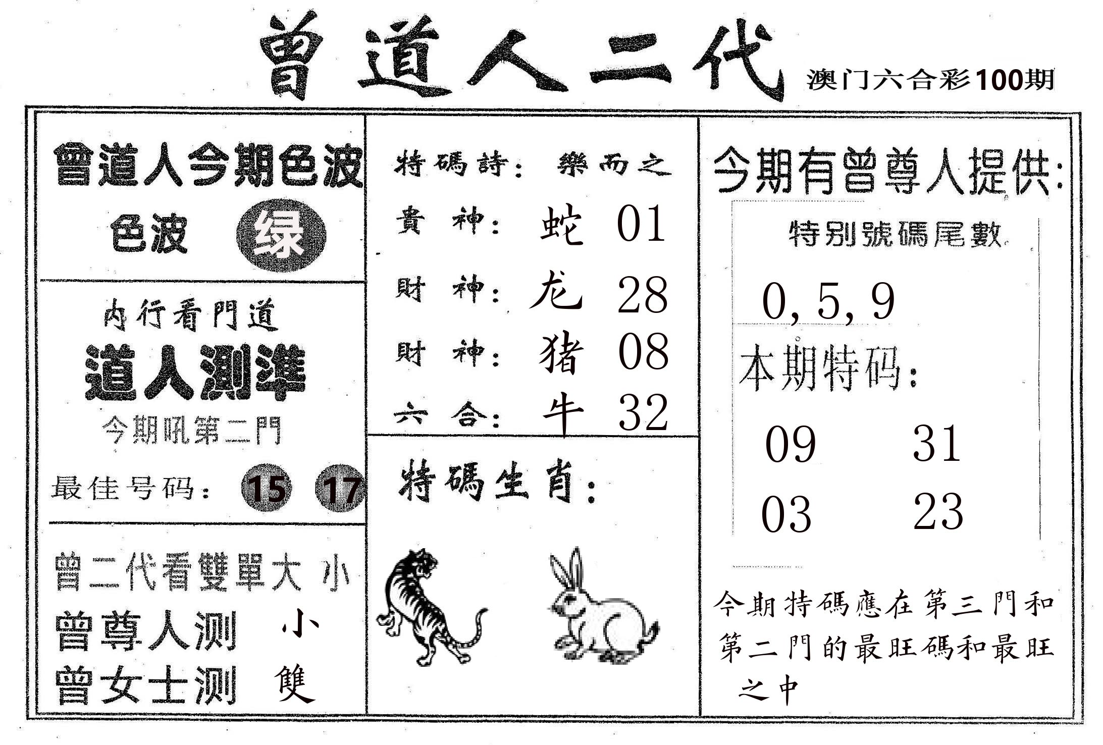 曾二代 第100期