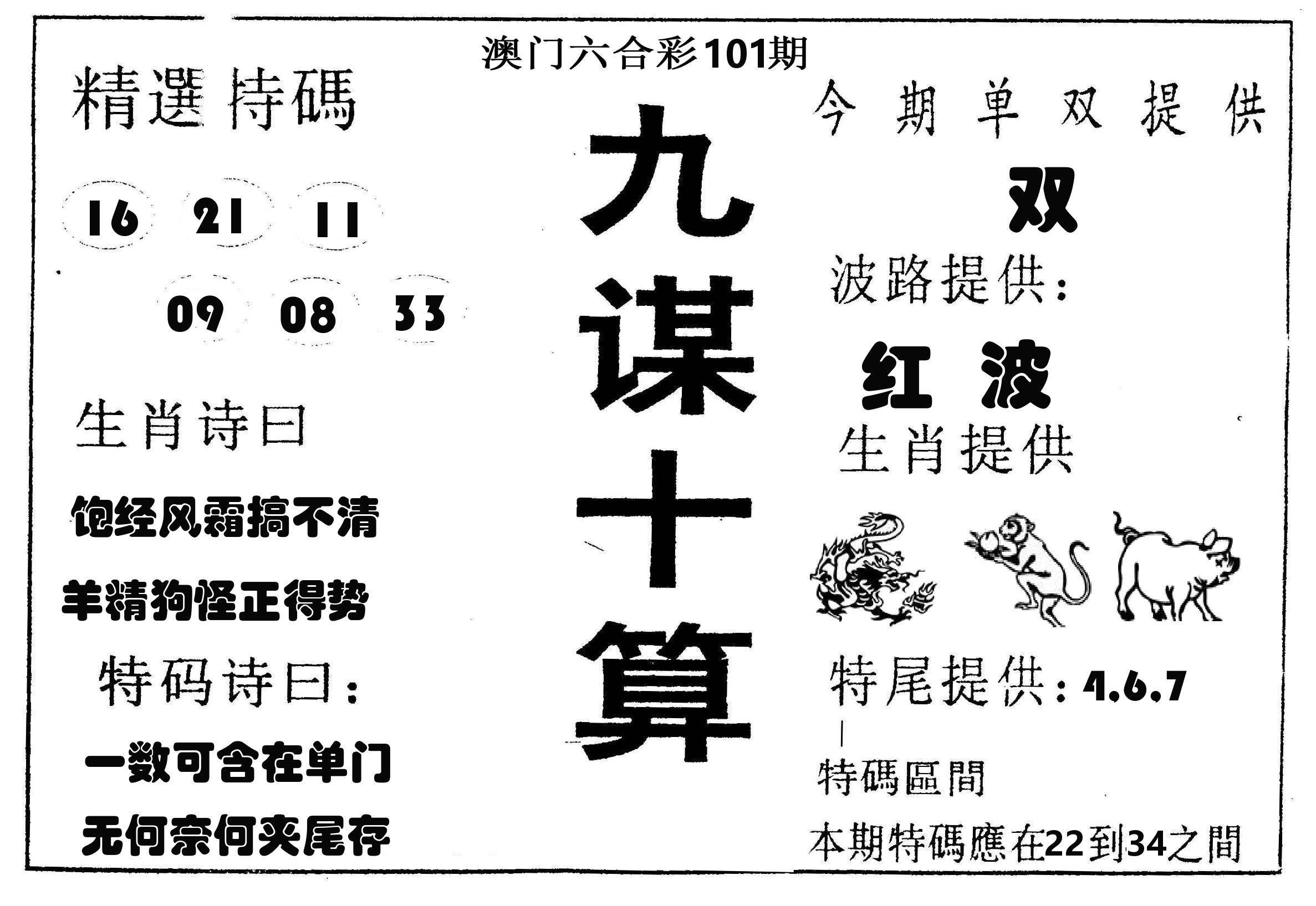 九谋十算 第101期