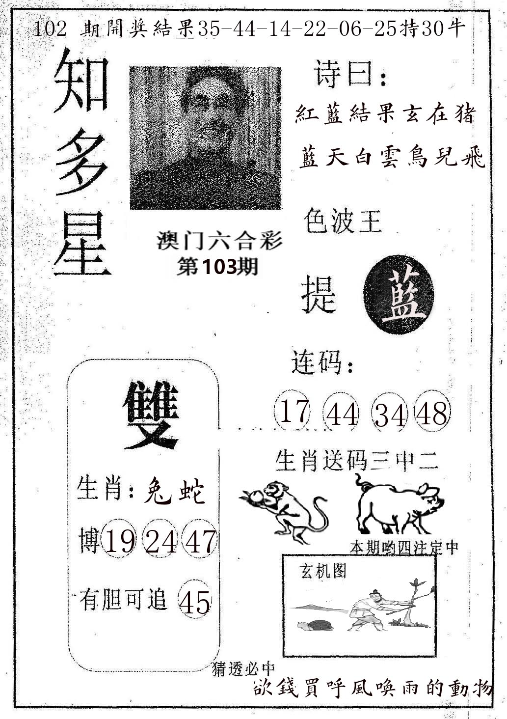 知多星 第103期
