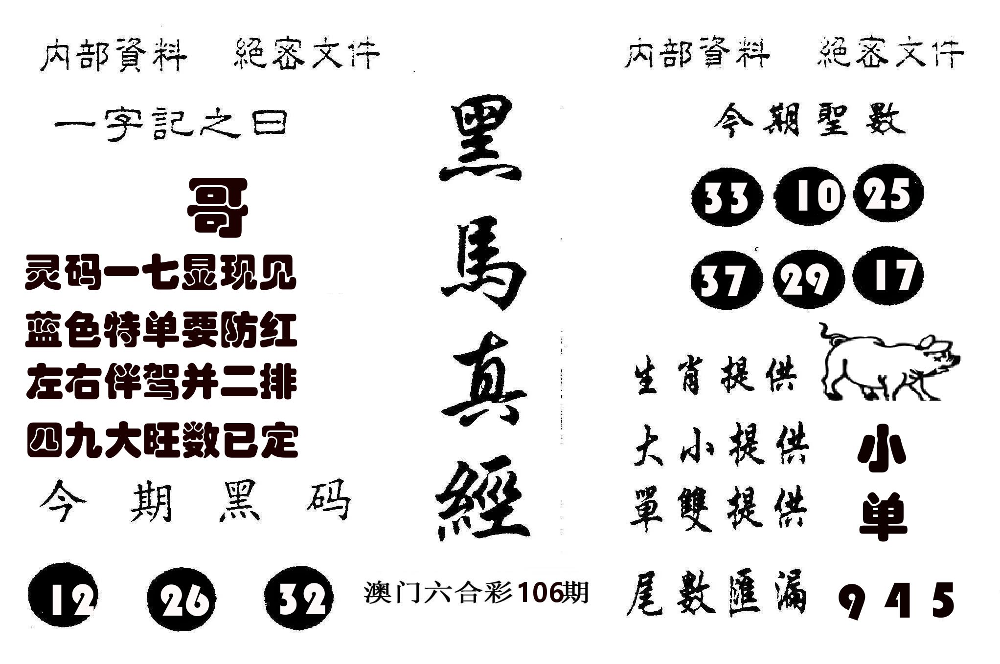 黑马真经 第106期