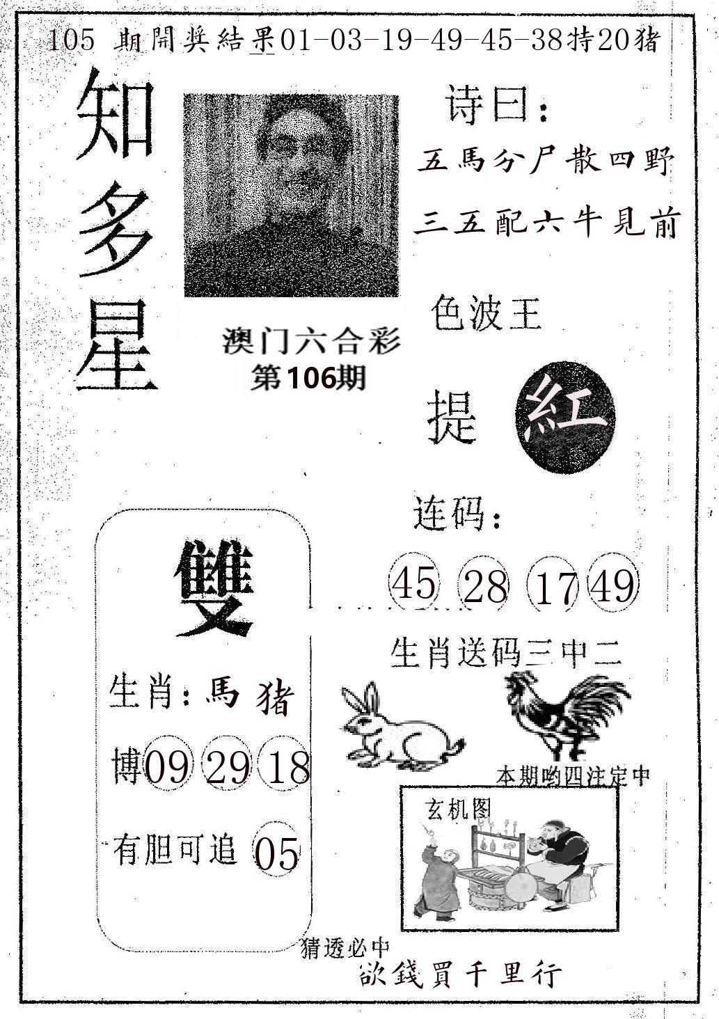 知多星 第106期
