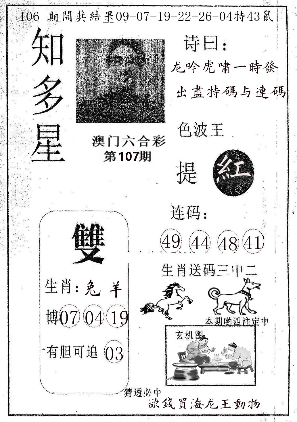 知多星 第107期