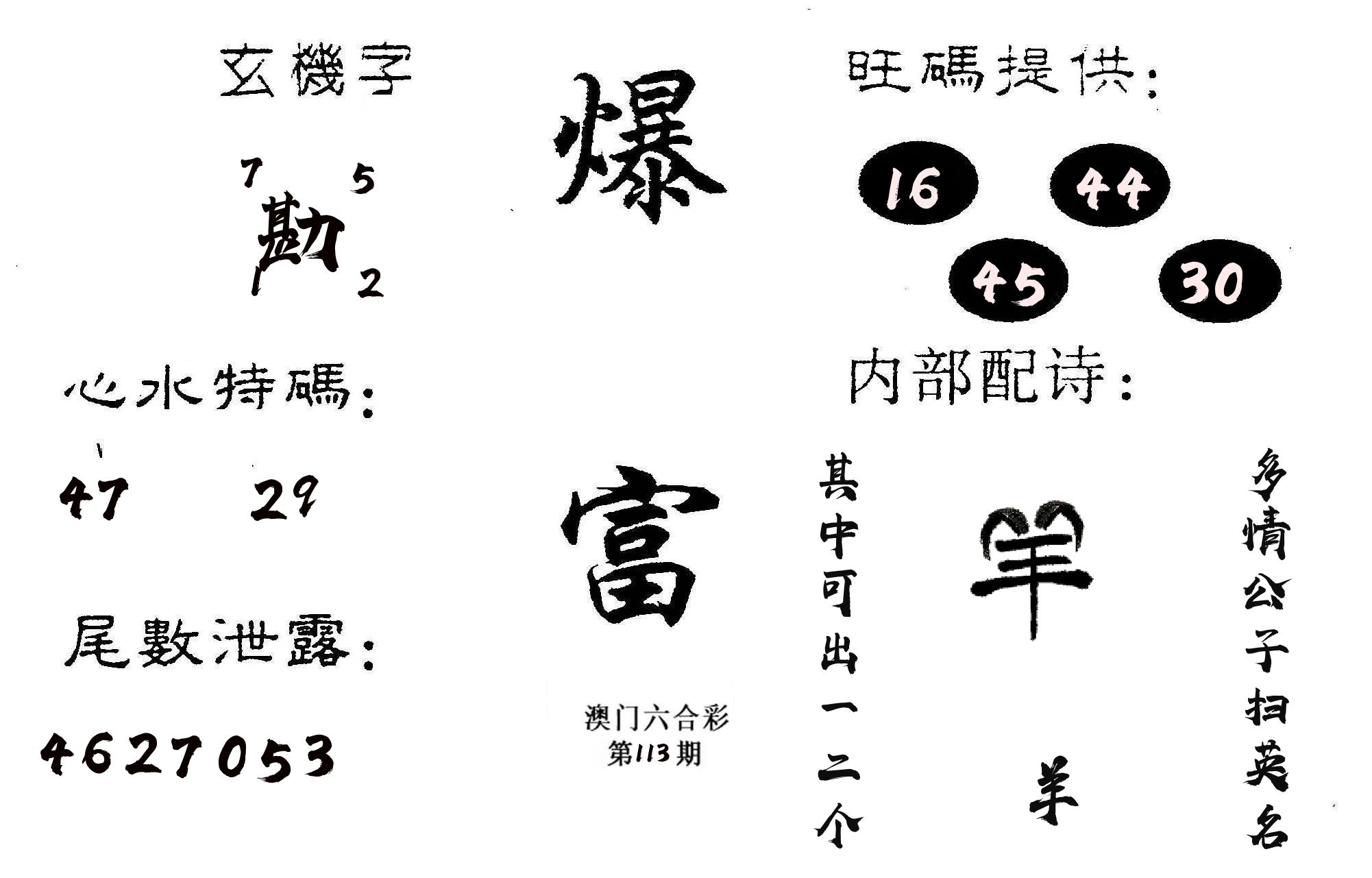 爆富 第113期