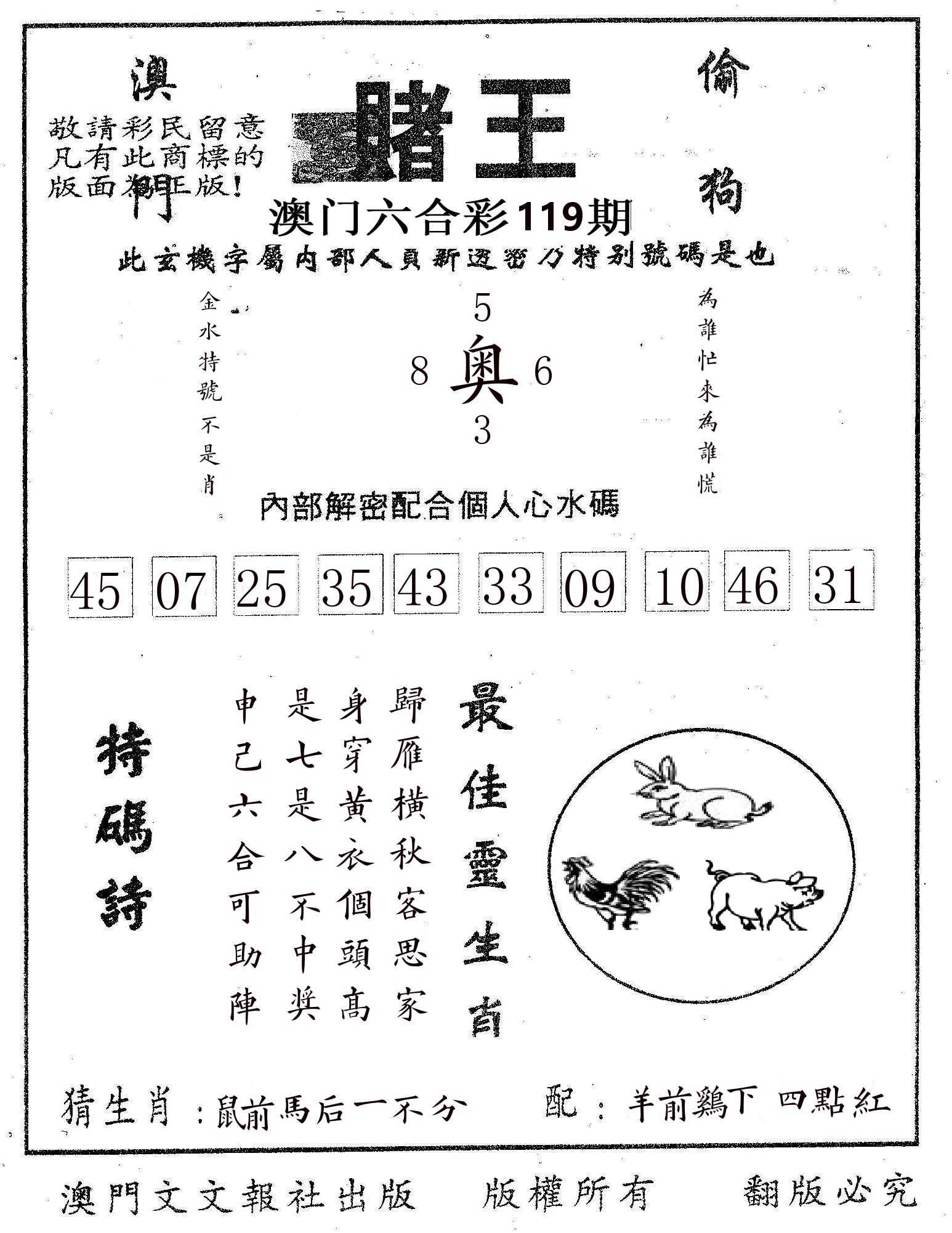 赌王 第119期