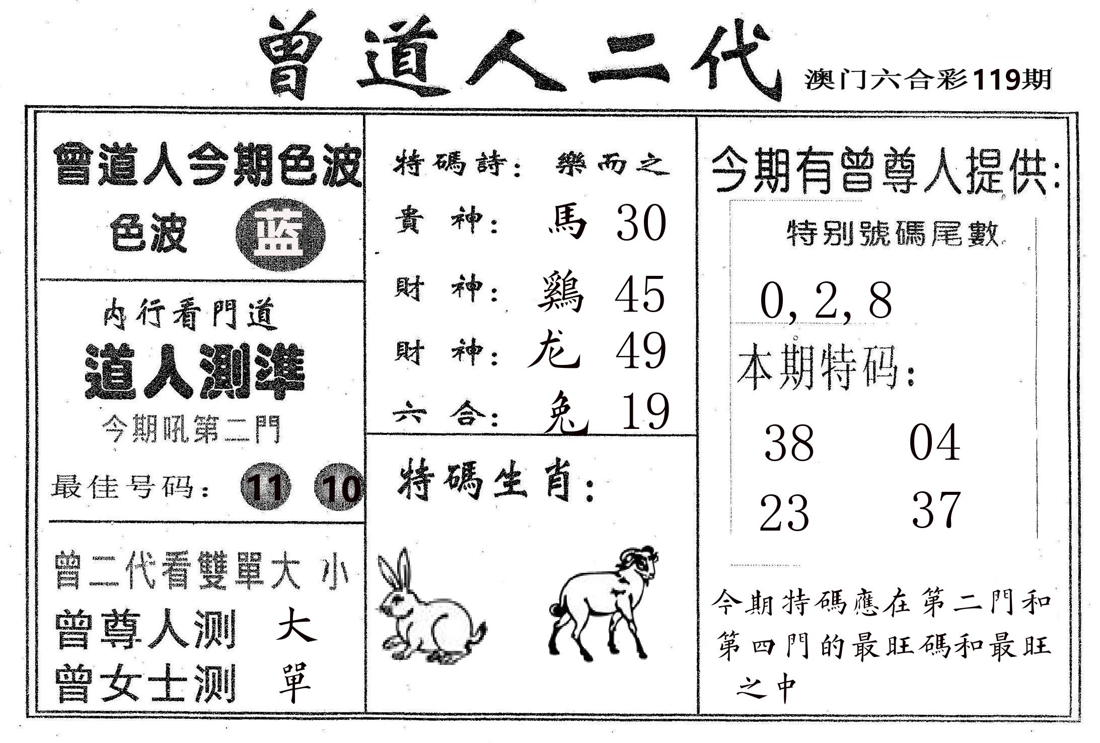 曾二代 第119期