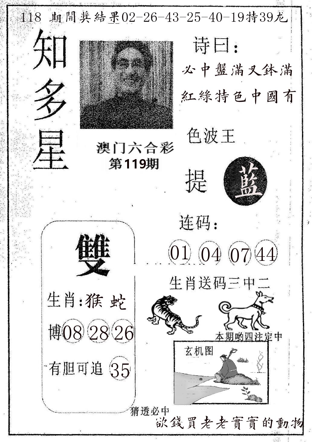 知多星 第119期