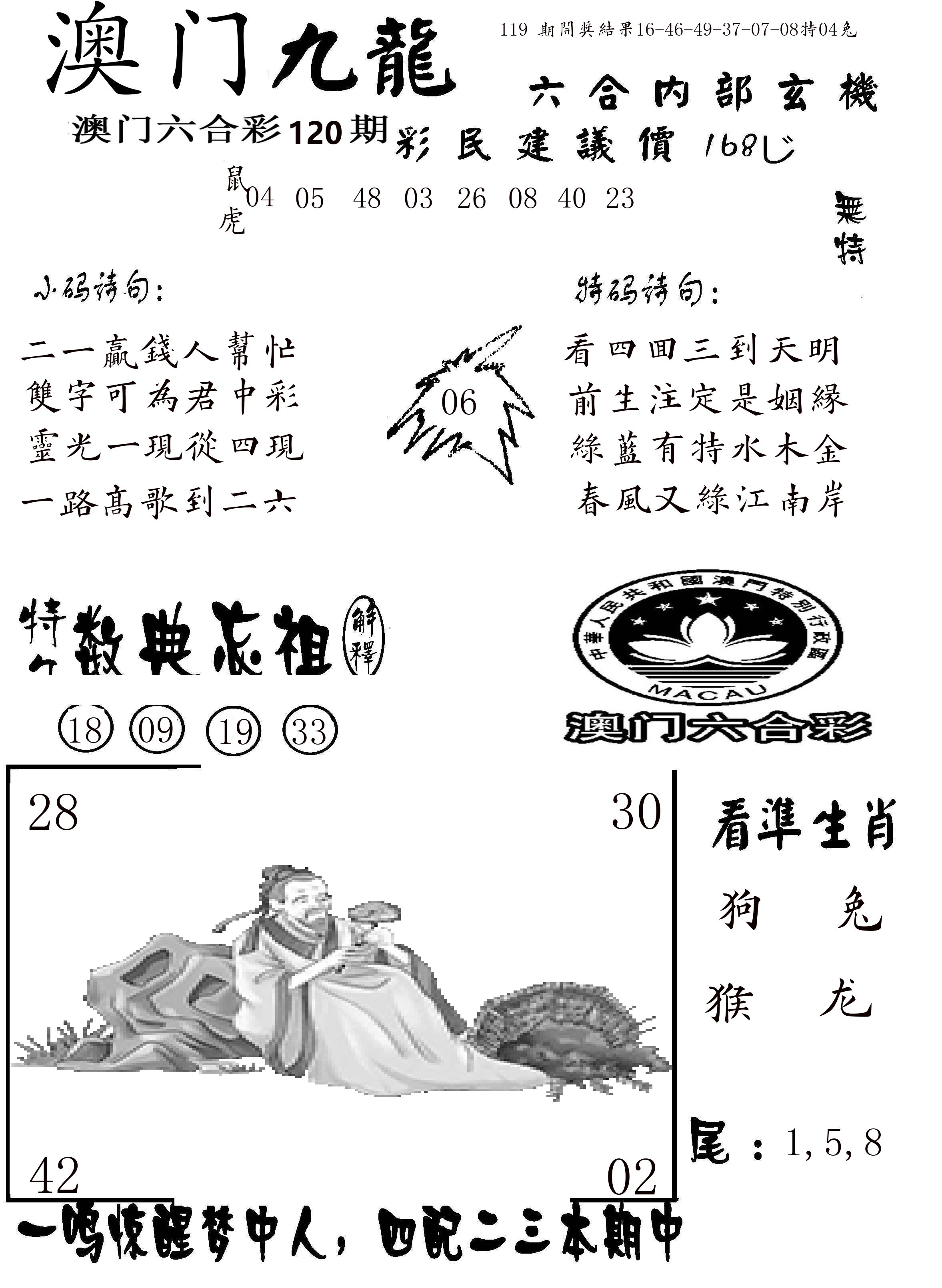 澳门传真1 第120期