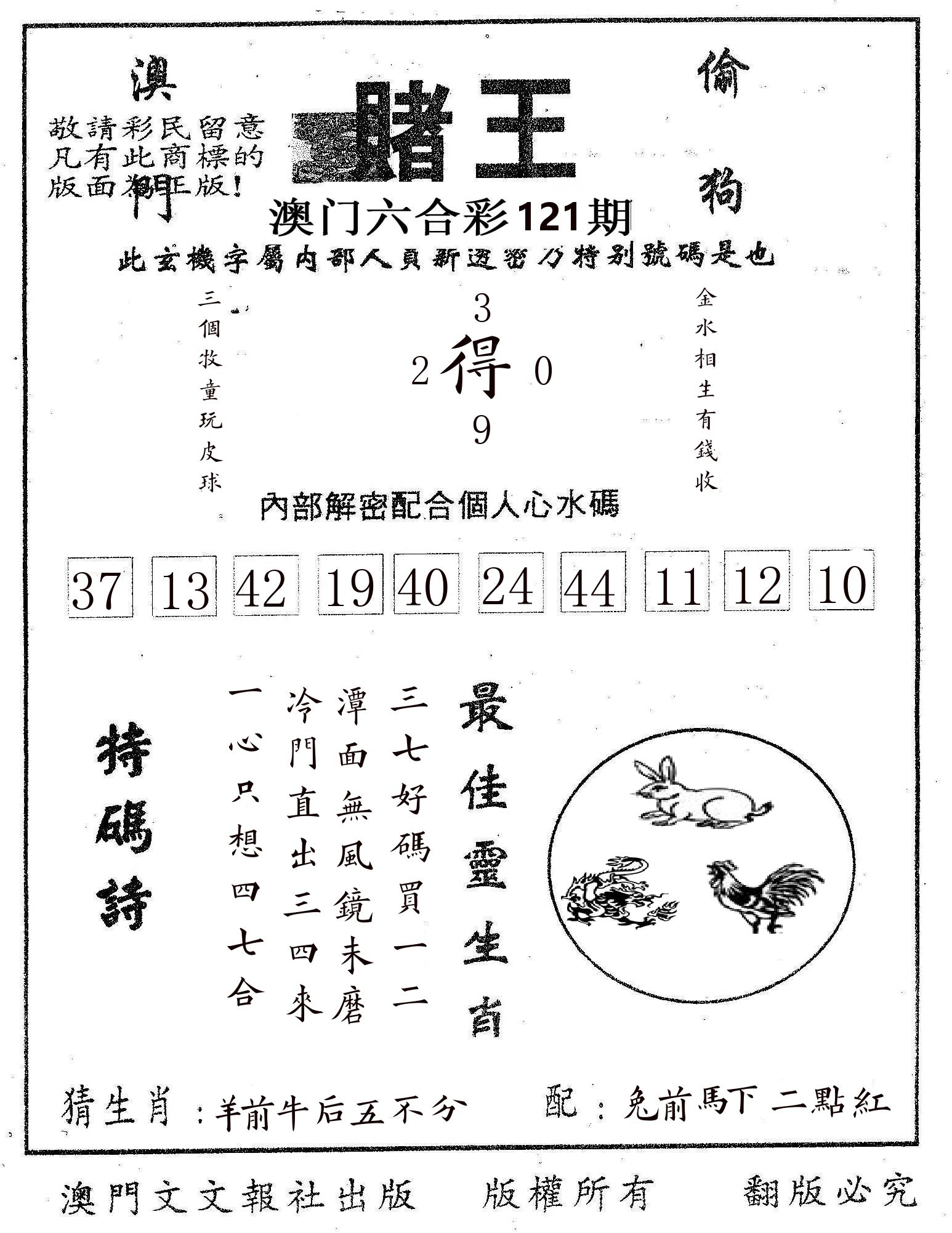 赌王 第121期