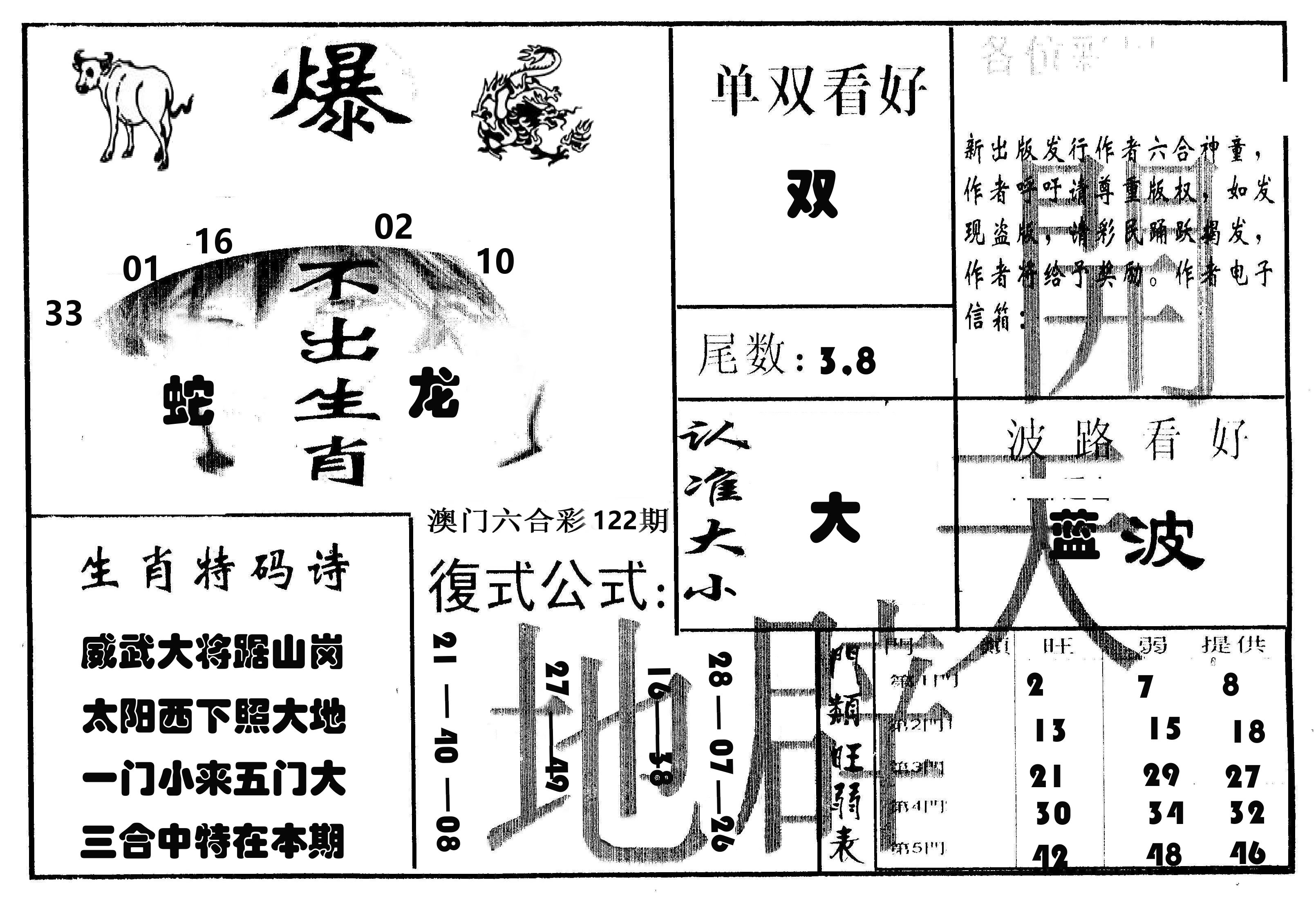开天辟地 第122期