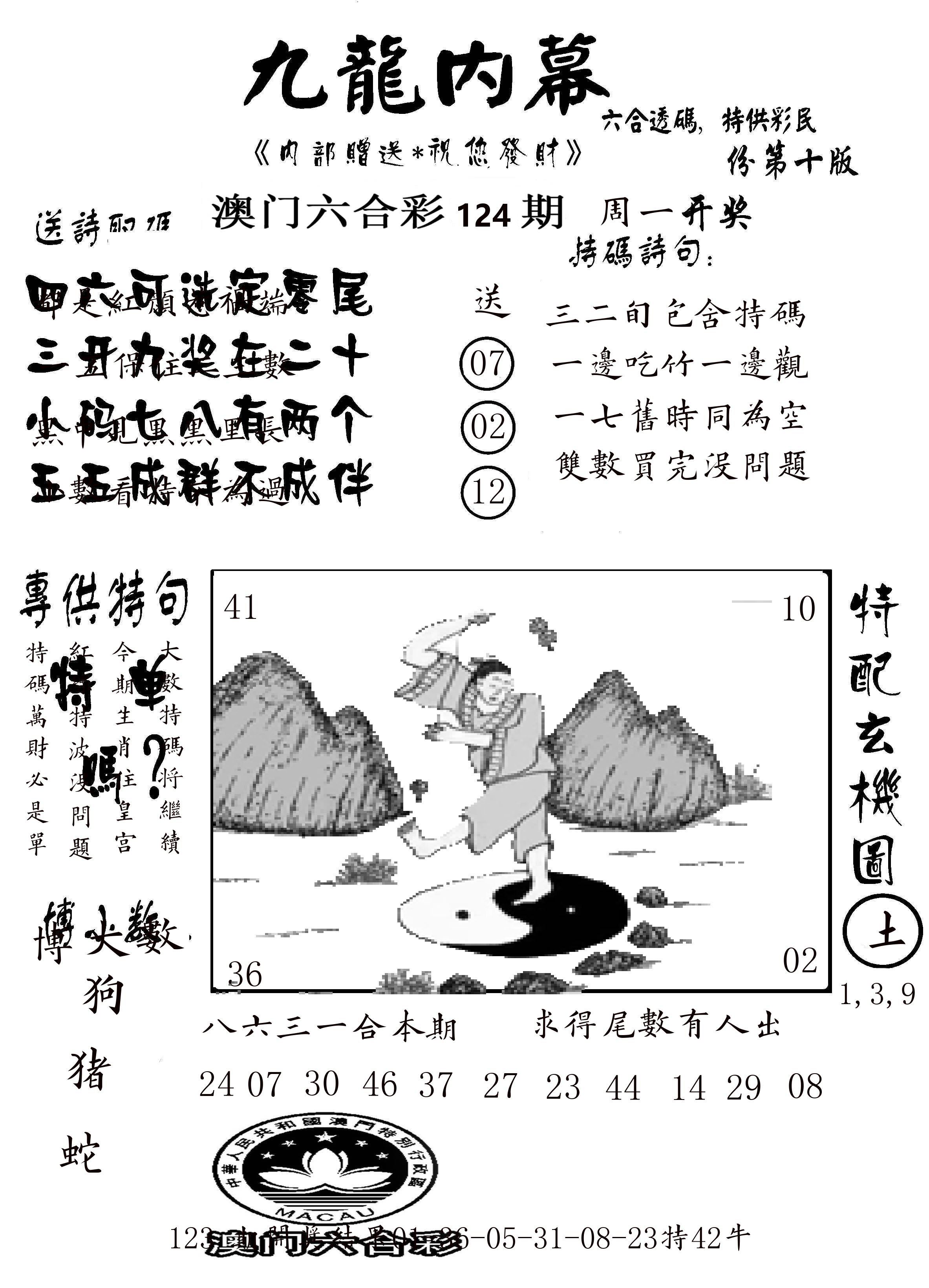 澳门传真2 第124期