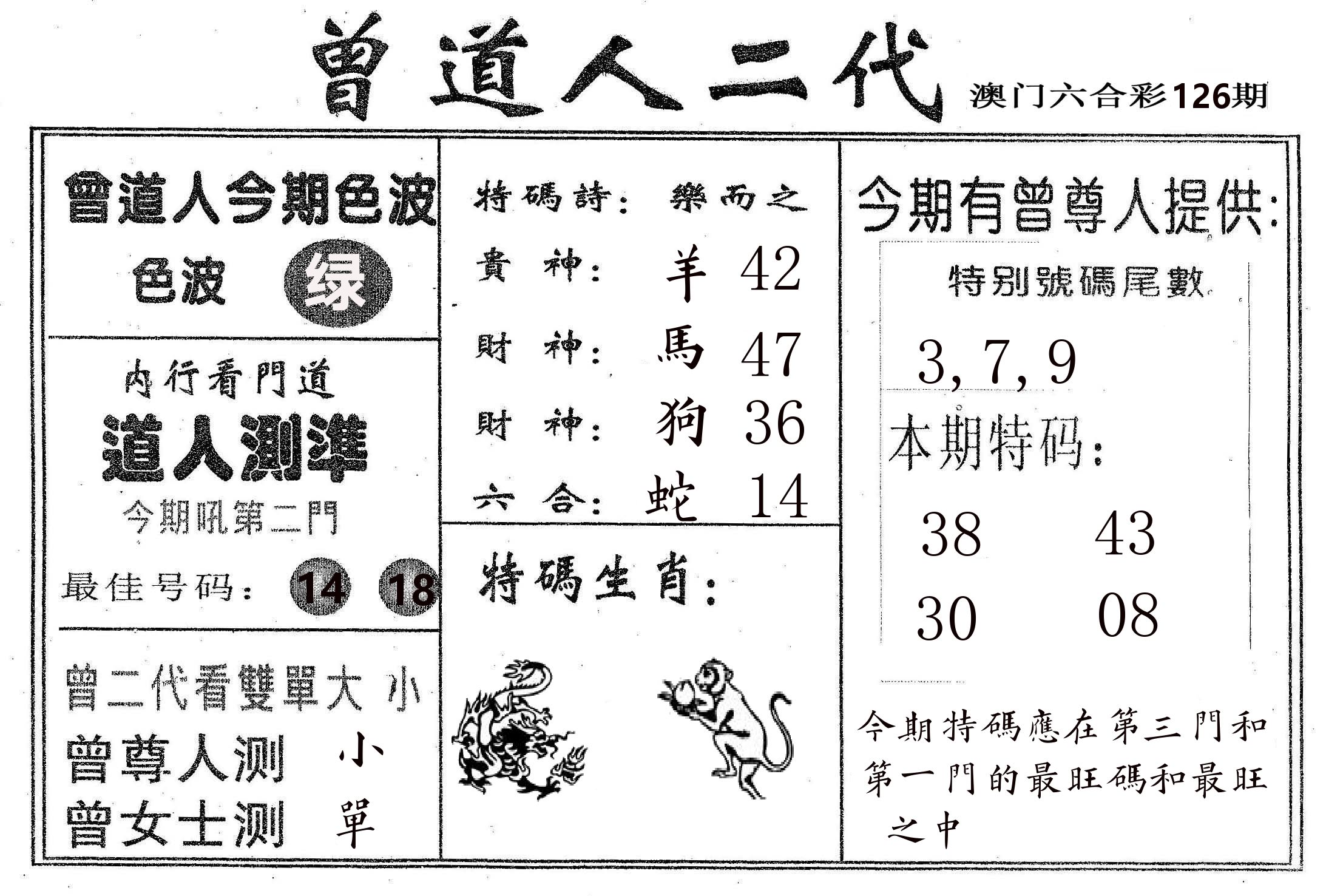 曾二代 第126期