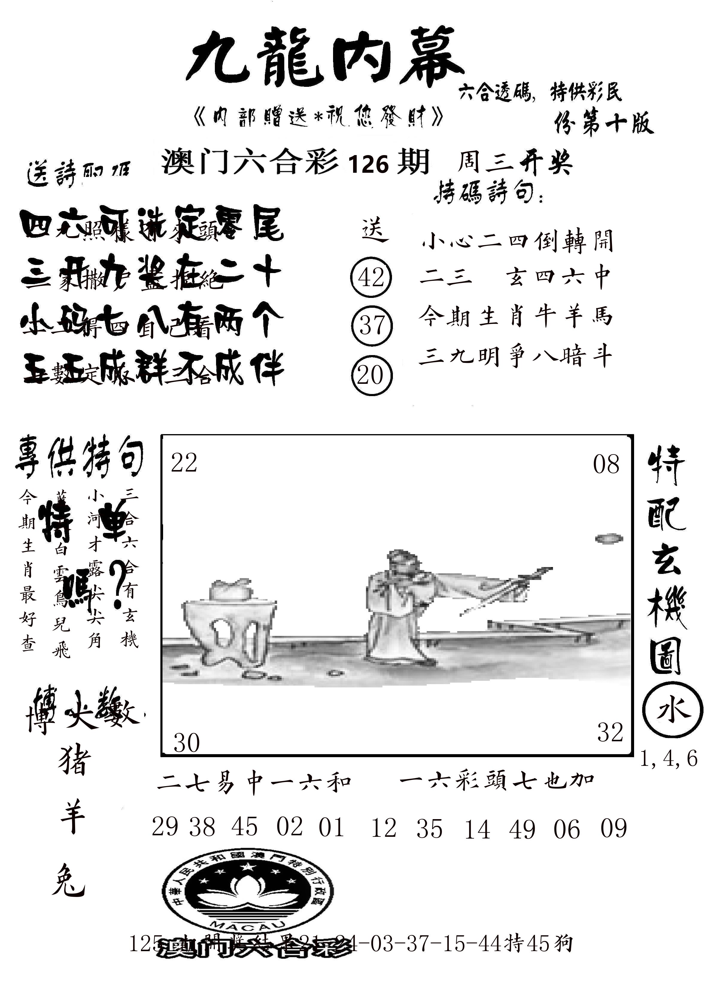 澳门传真2 第126期