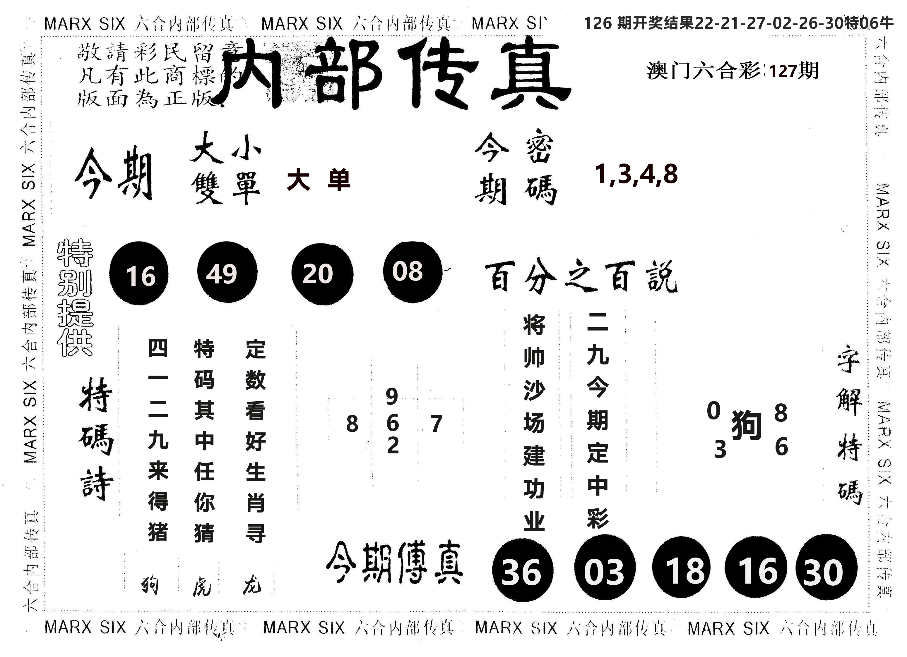 另版内部传真 第127期