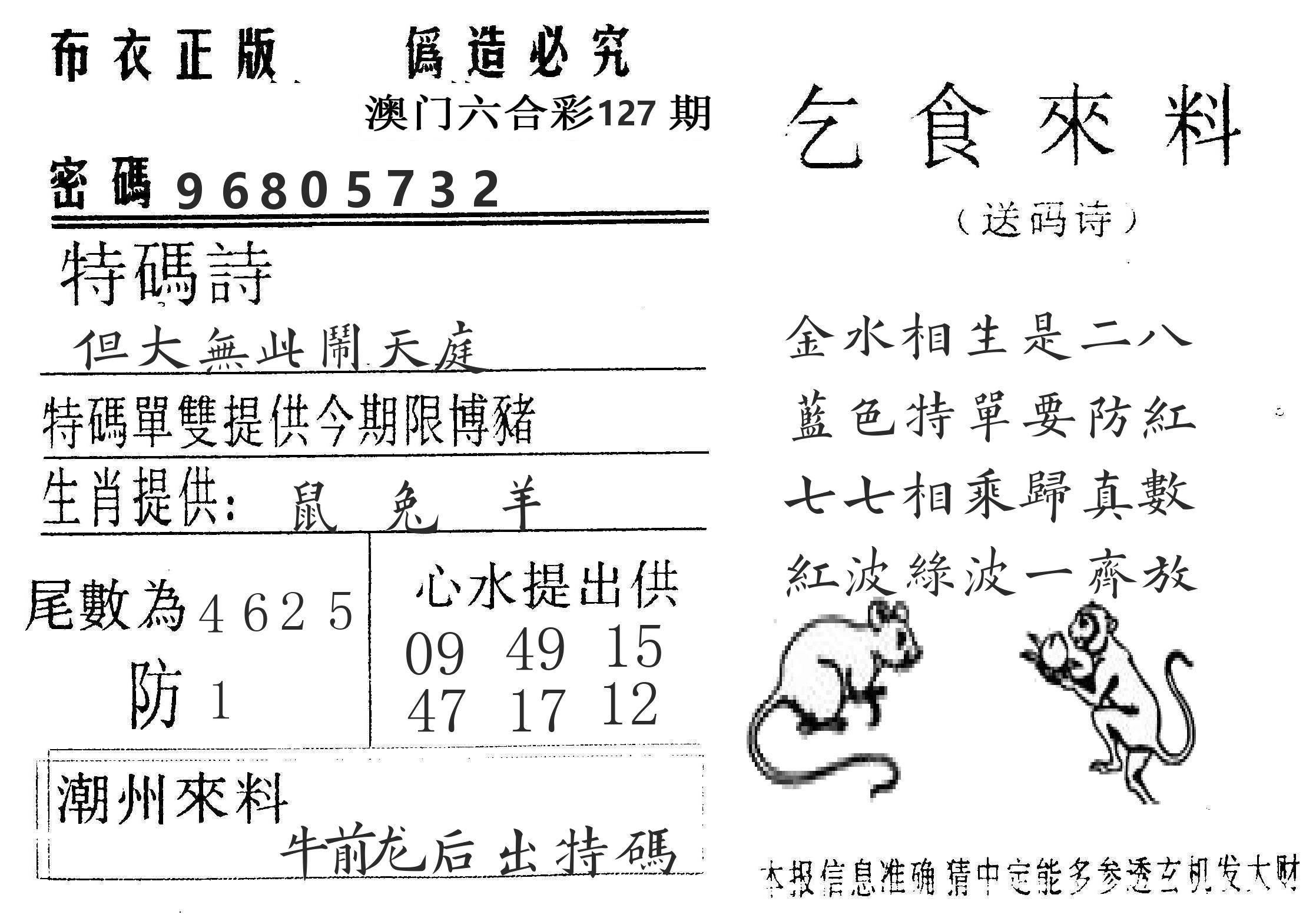 千禧码王 第127期