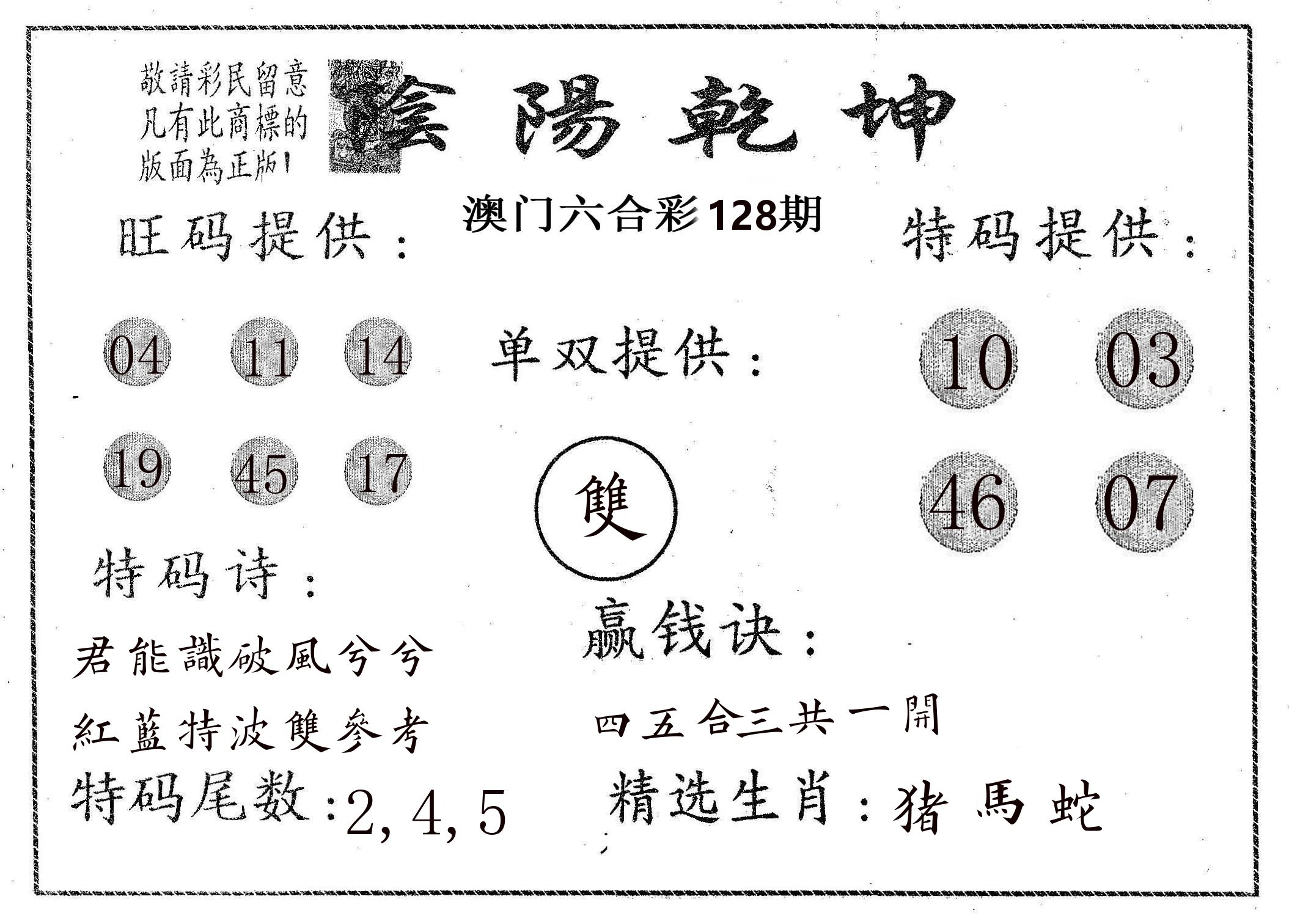 阴阳乾坤 第128期