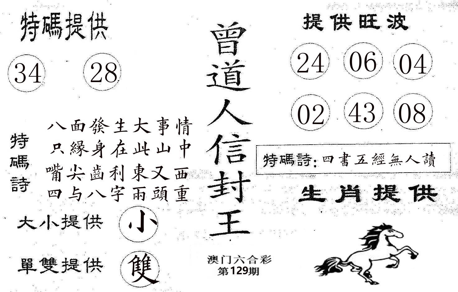 曾信封王 第129期