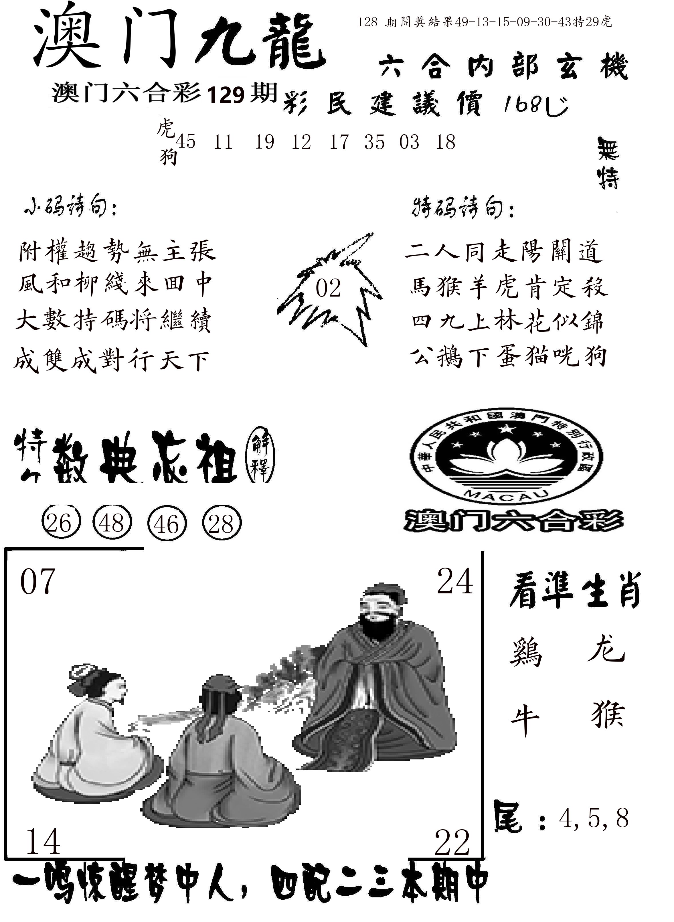 澳门传真1 第129期