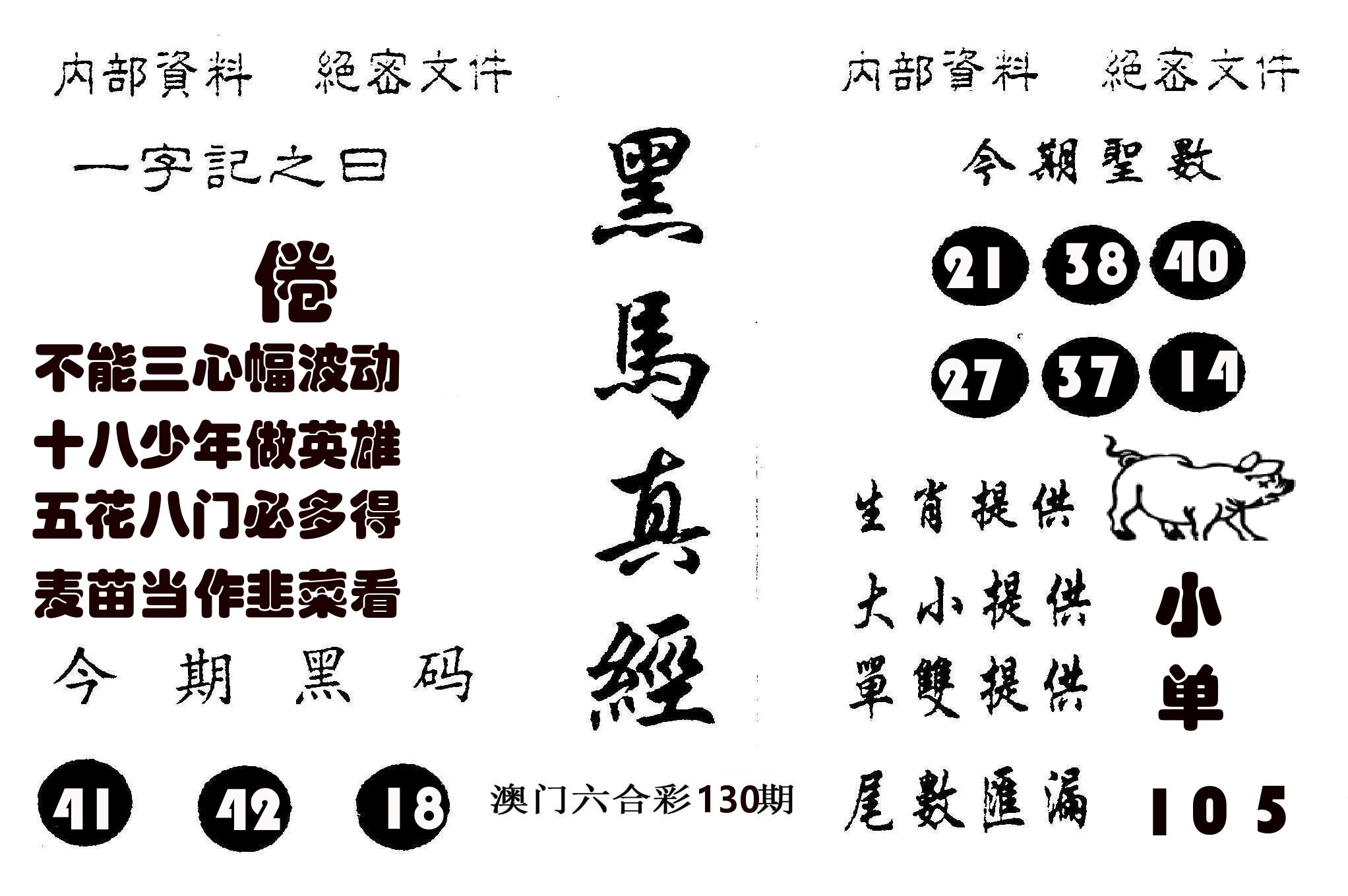 黑马真经 第130期