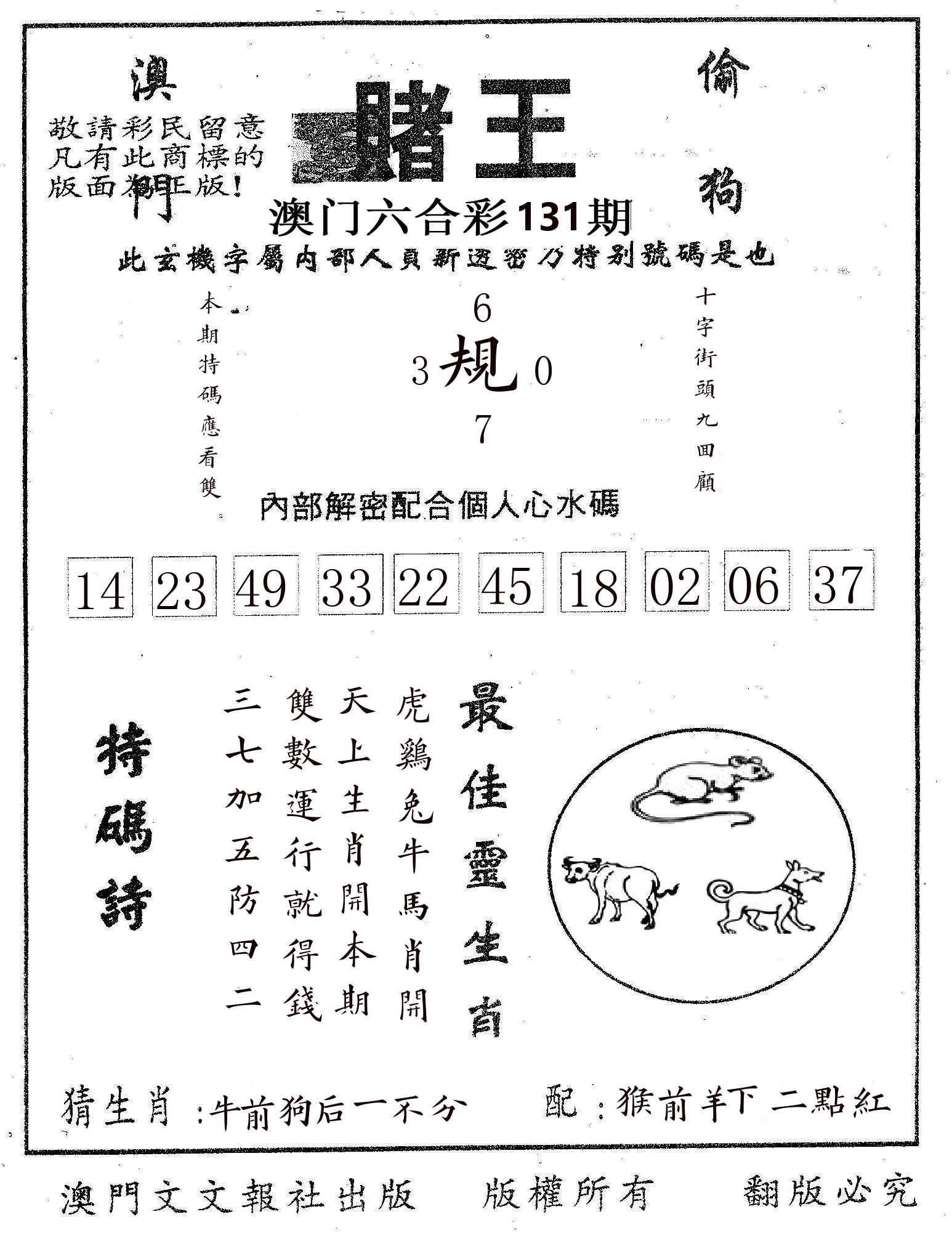 赌王 第131期