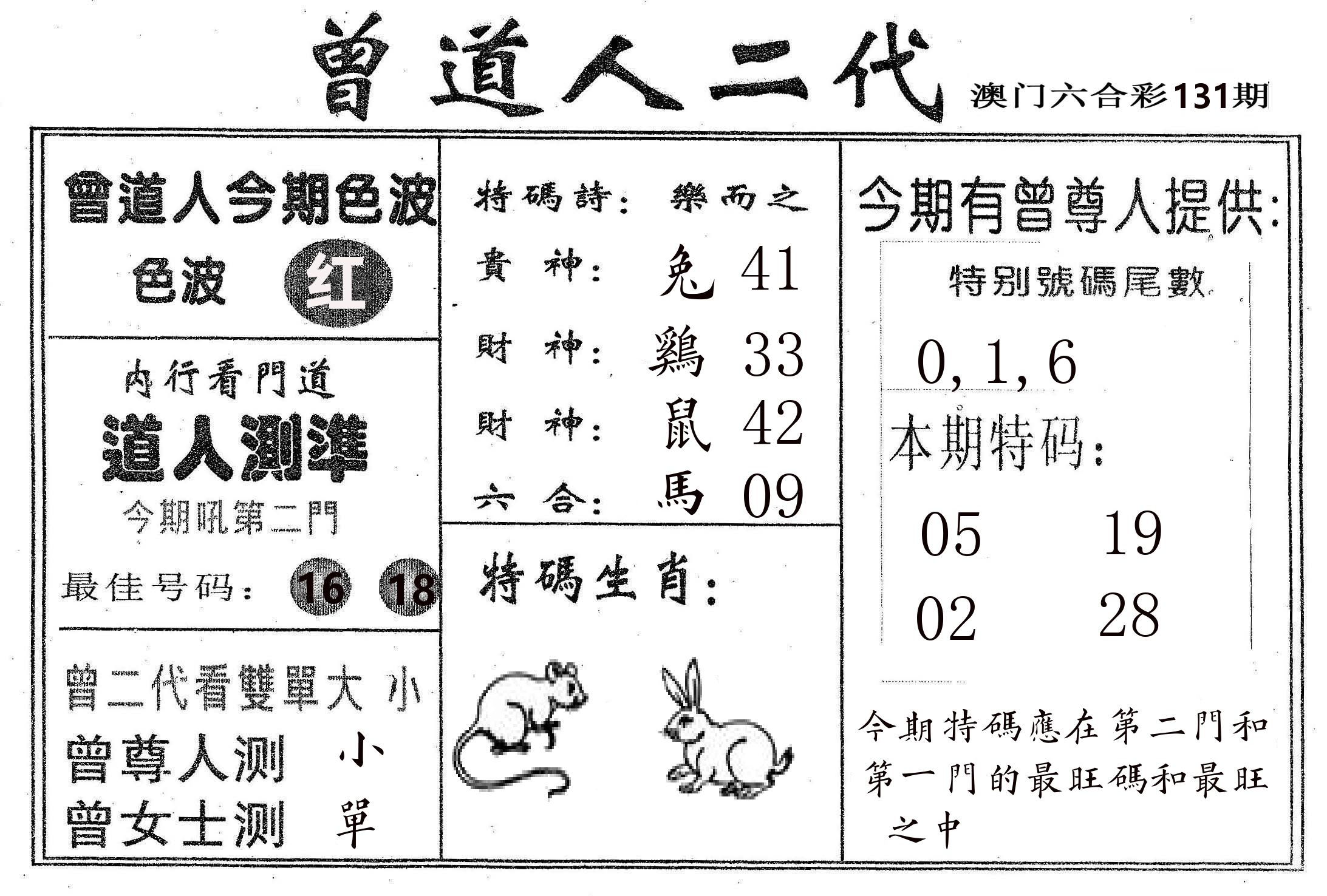曾二代 第131期