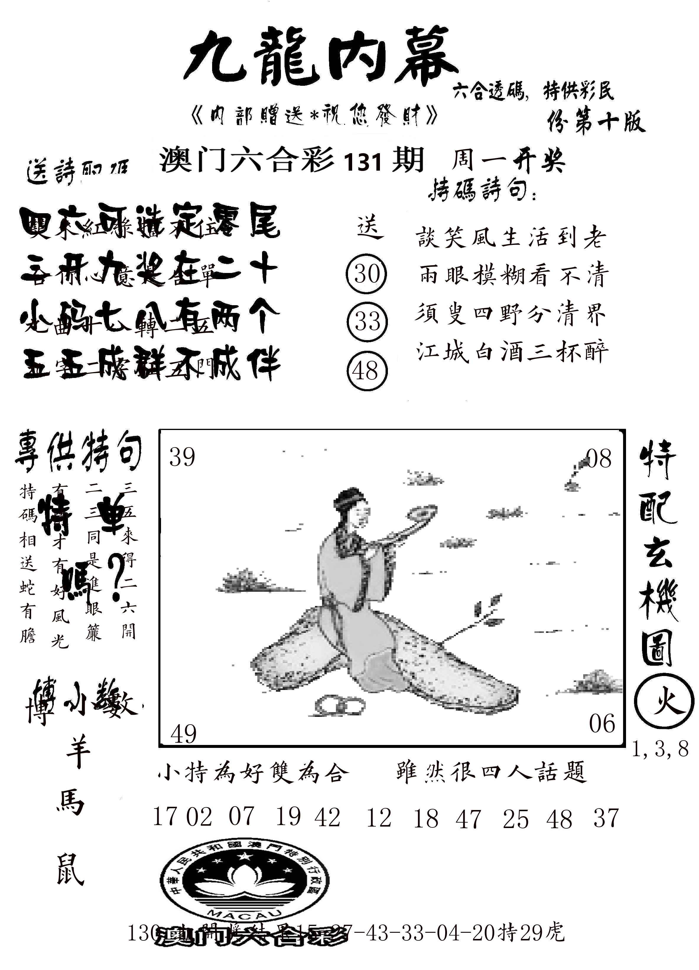 澳门传真2 第131期