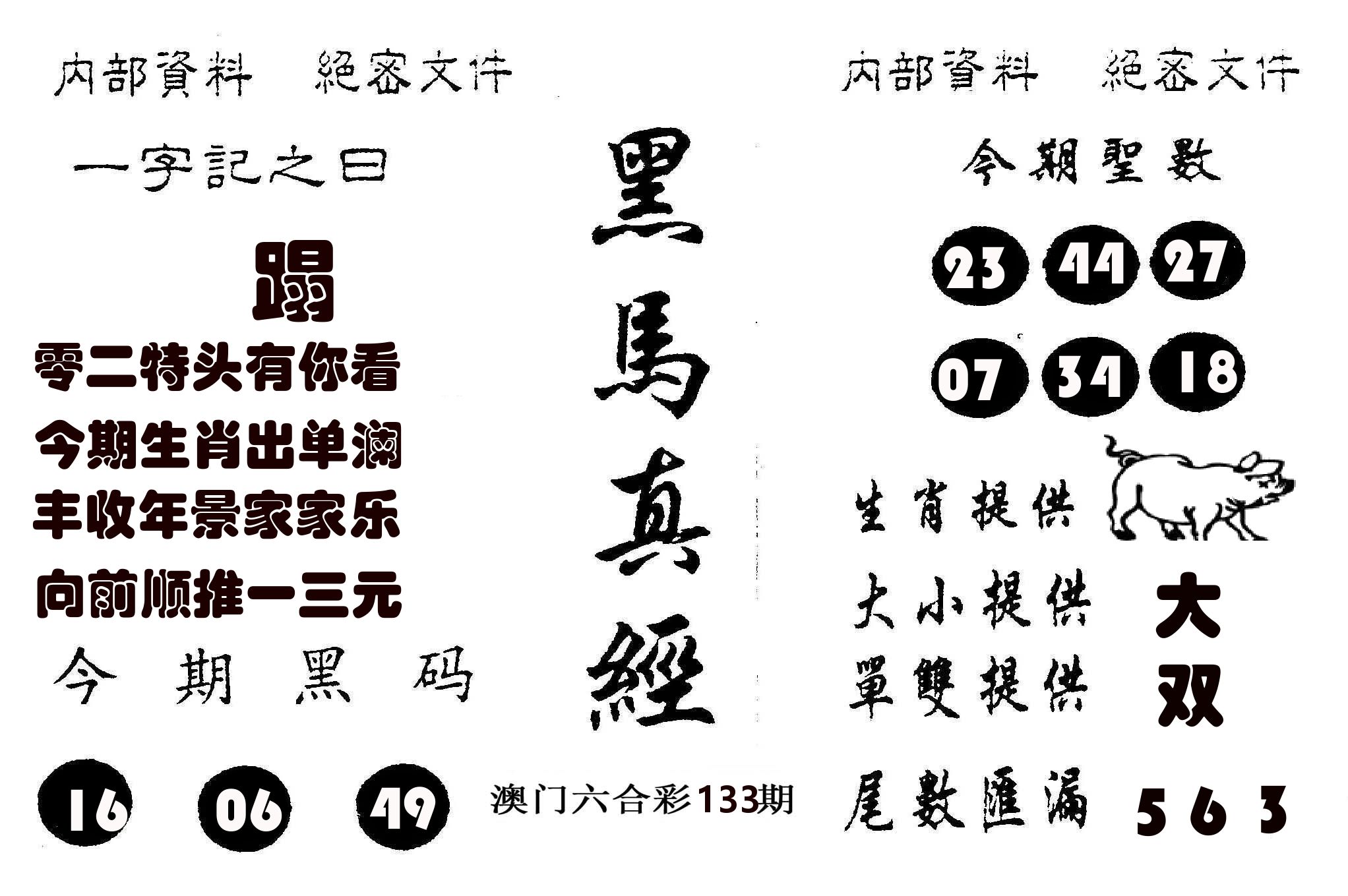 黑马真经 第133期