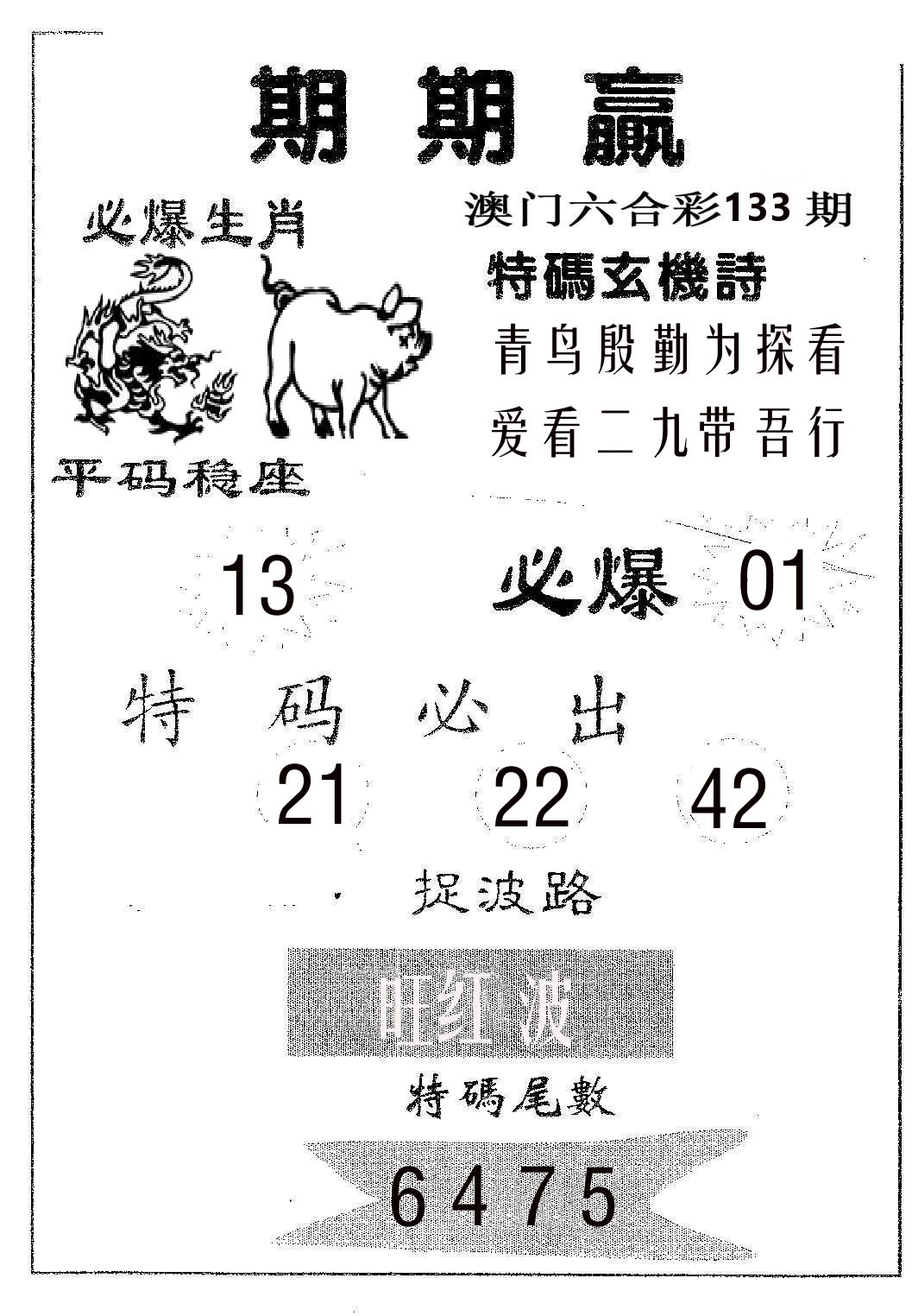 期期赢 第133期