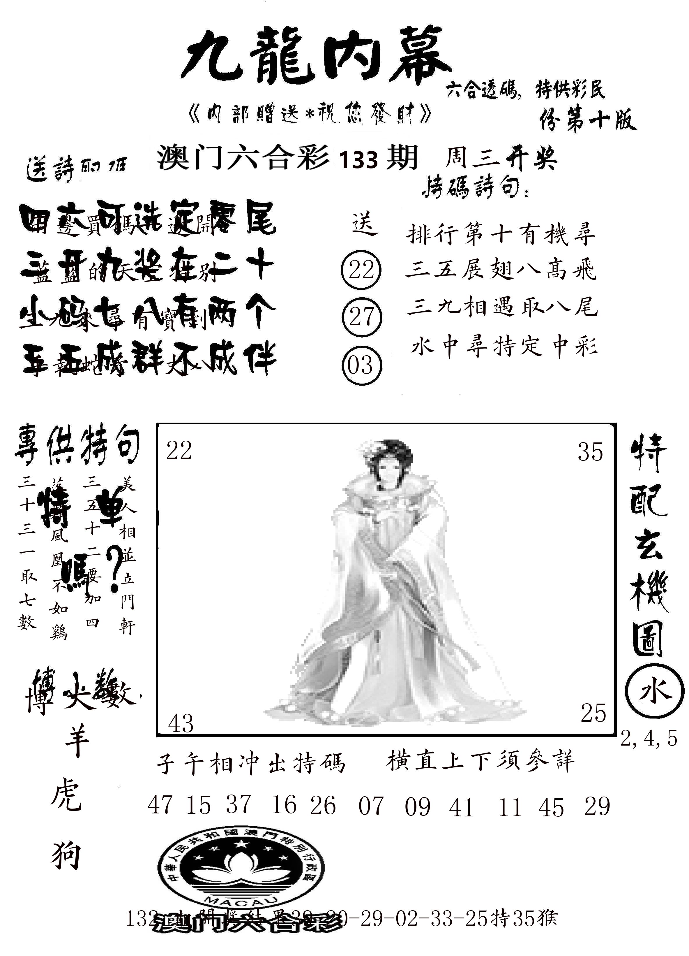 澳门传真2 第133期