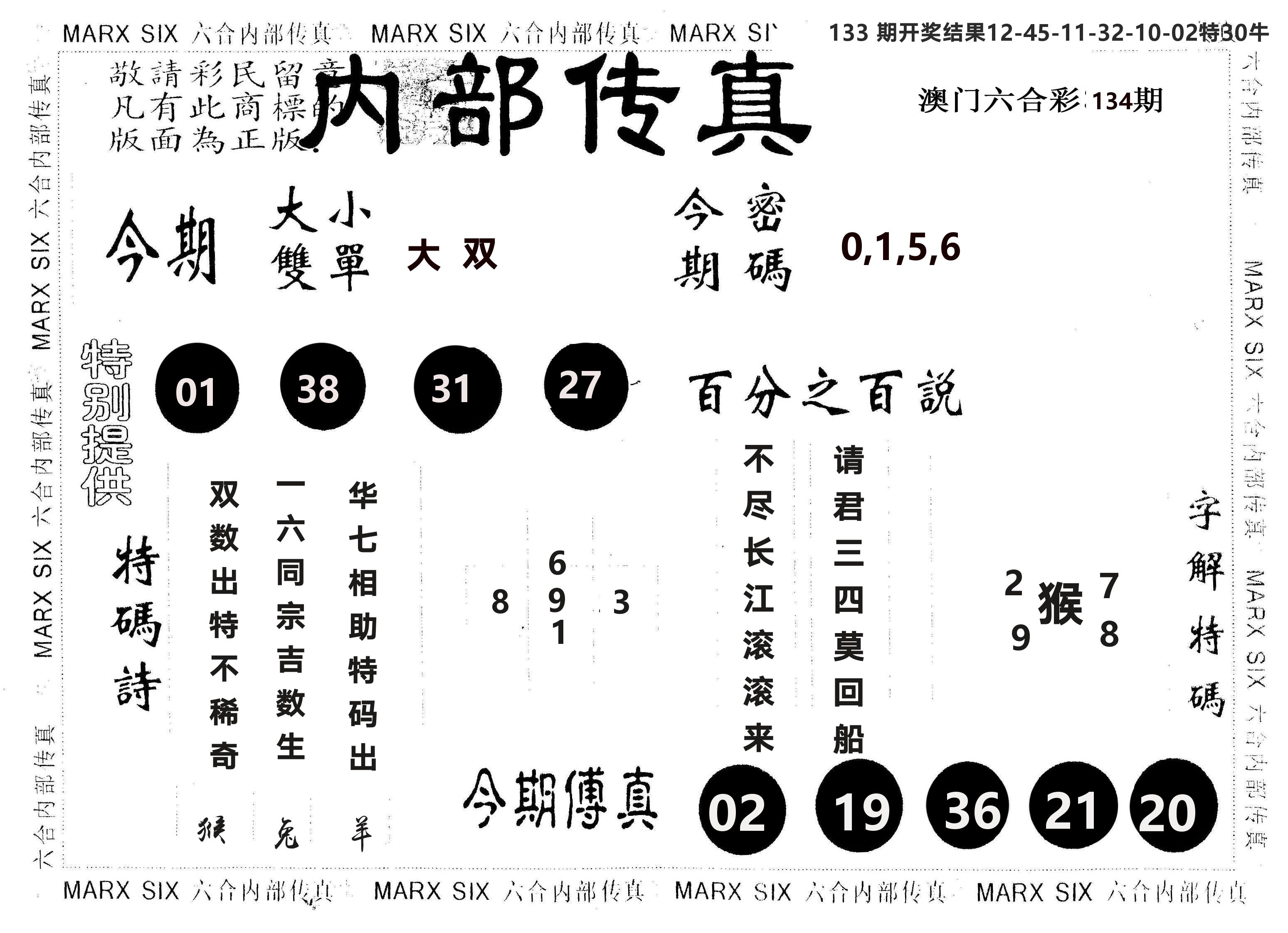 另版内部传真 第134期