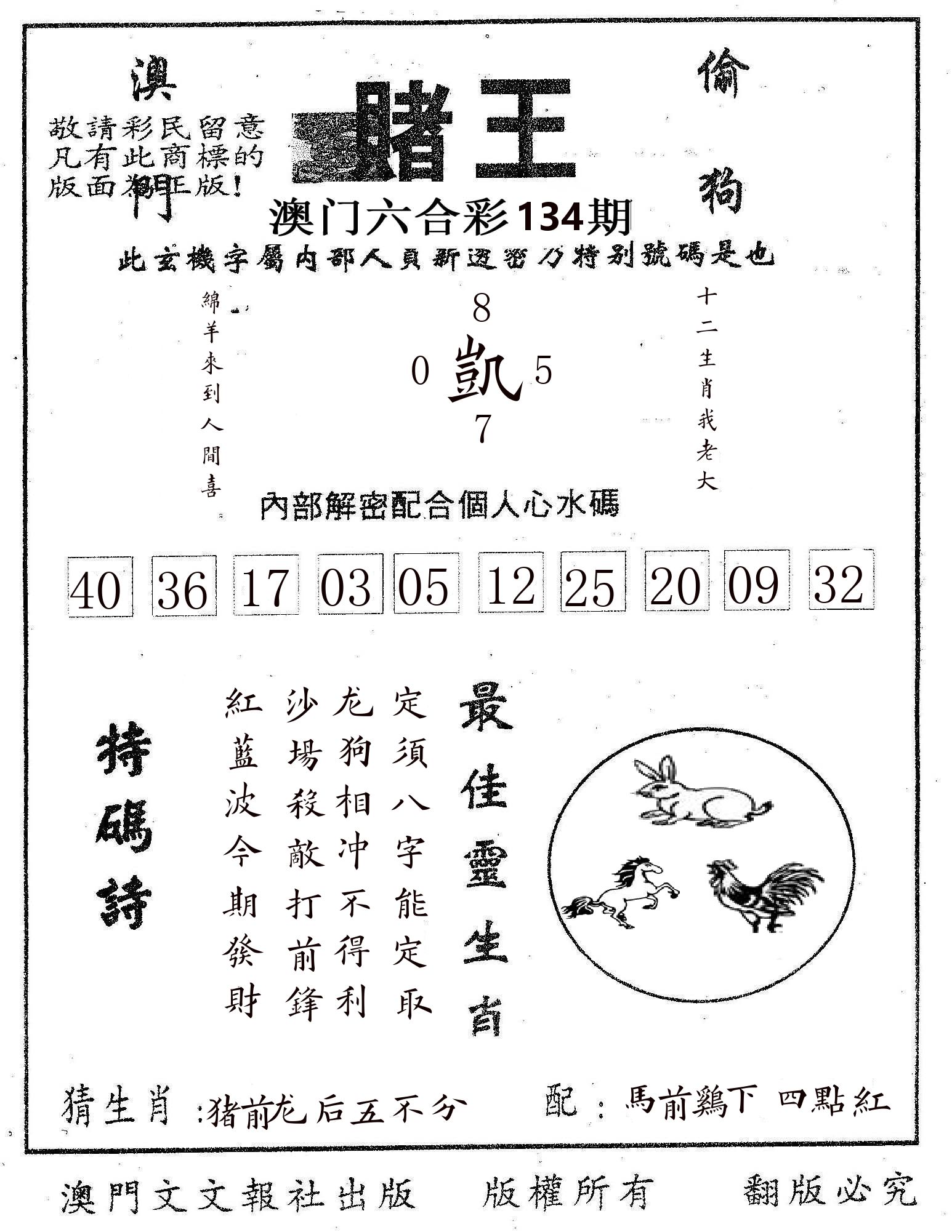 赌王 第134期