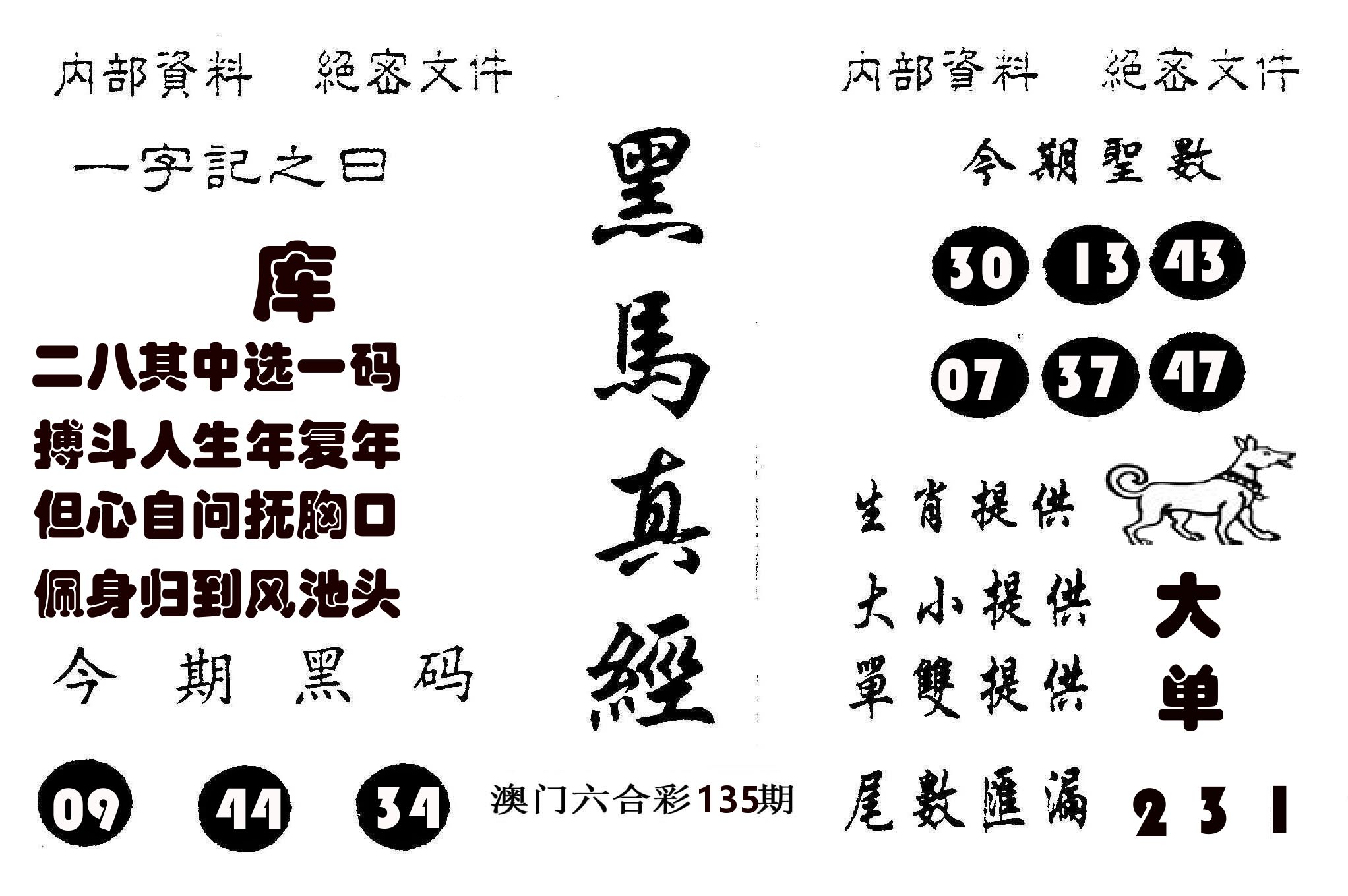 黑马真经 第135期