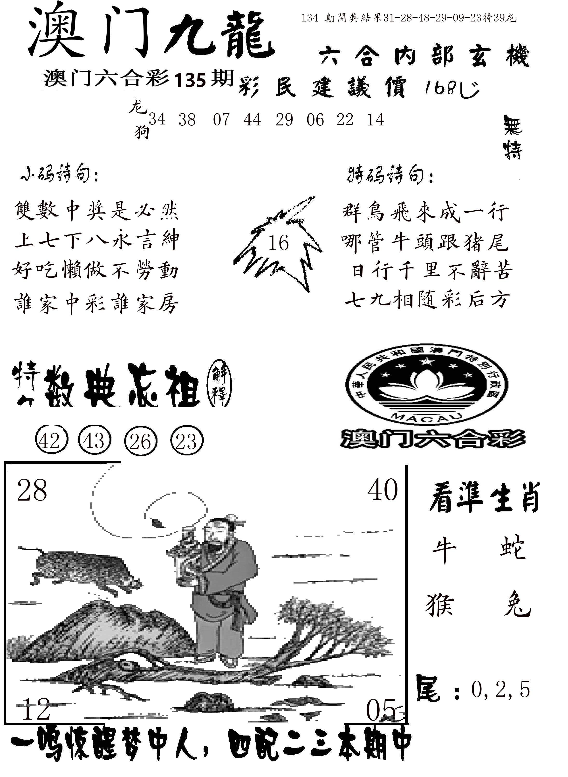 澳门传真1 第135期
