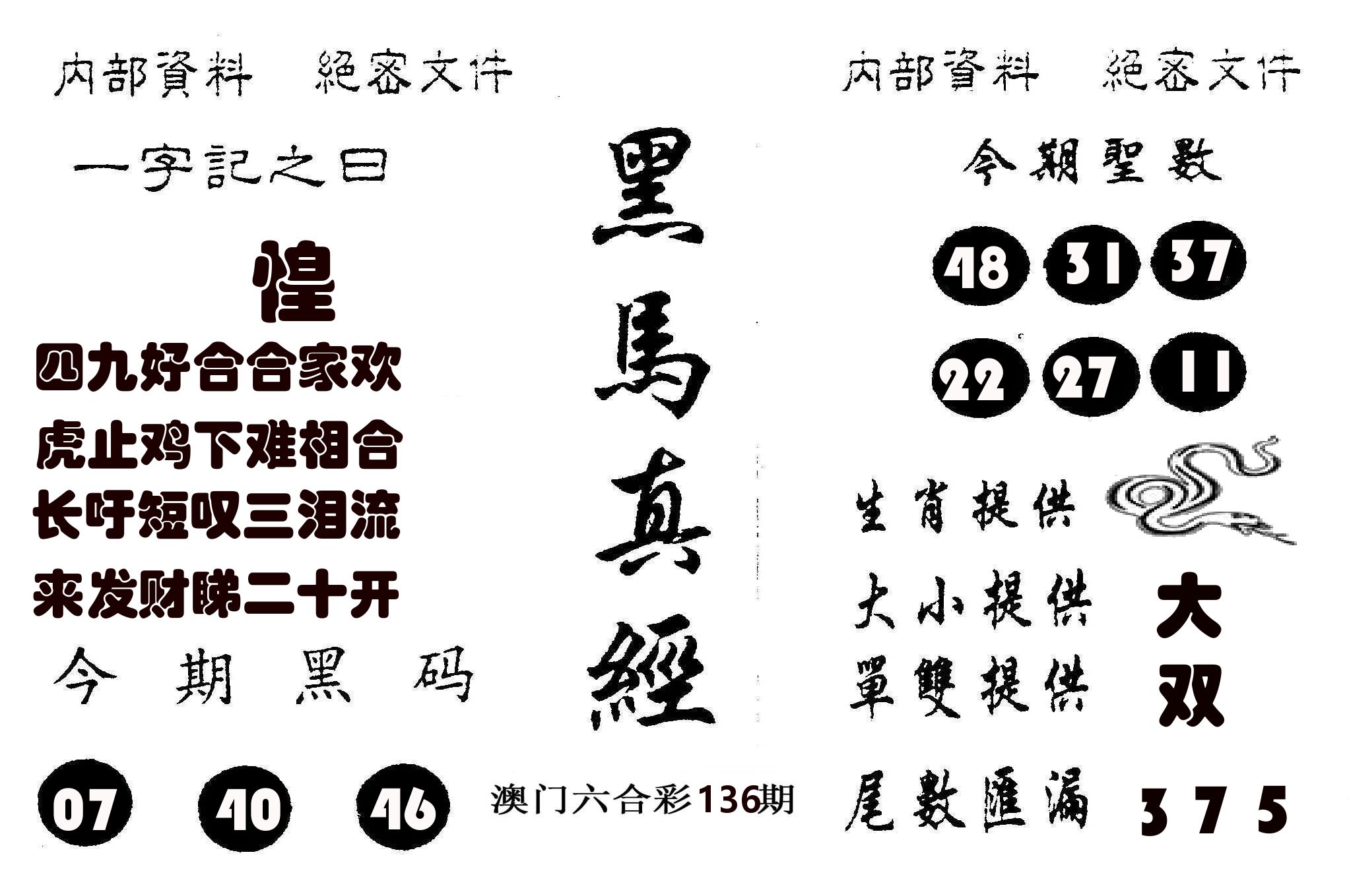 黑马真经 第136期
