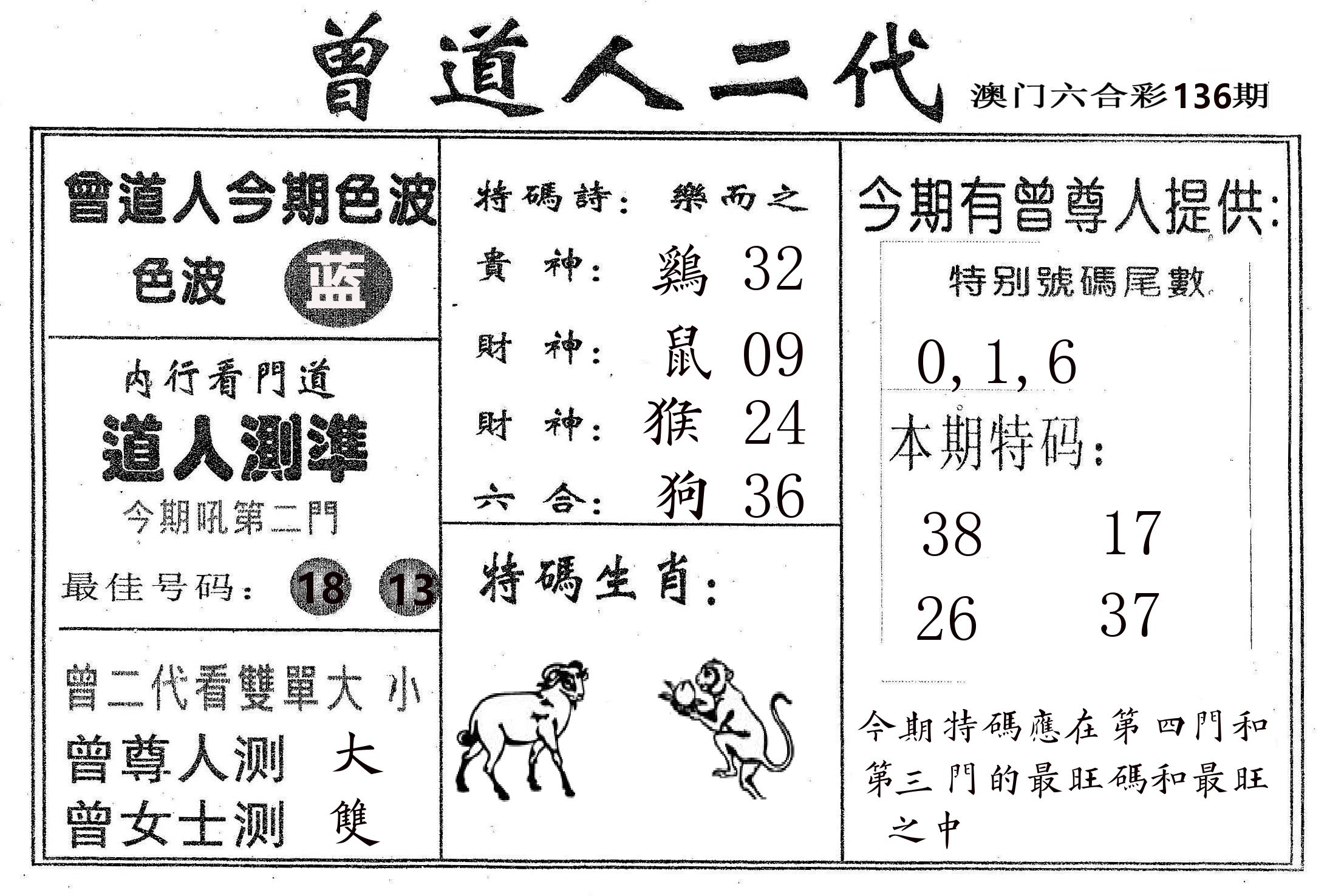 曾二代 第136期