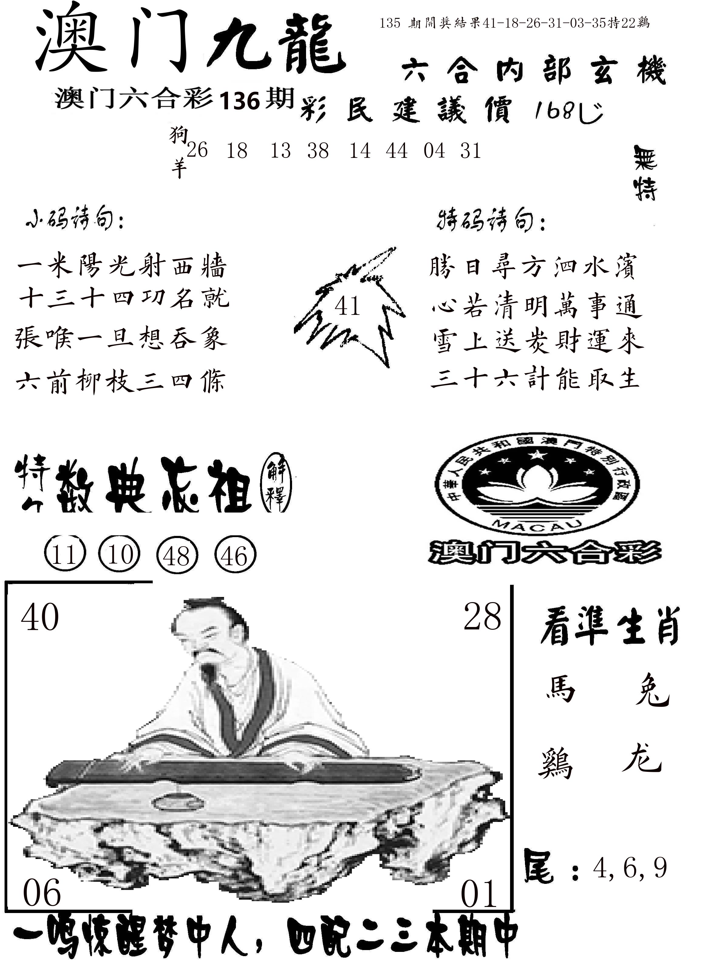 澳门传真1 第136期