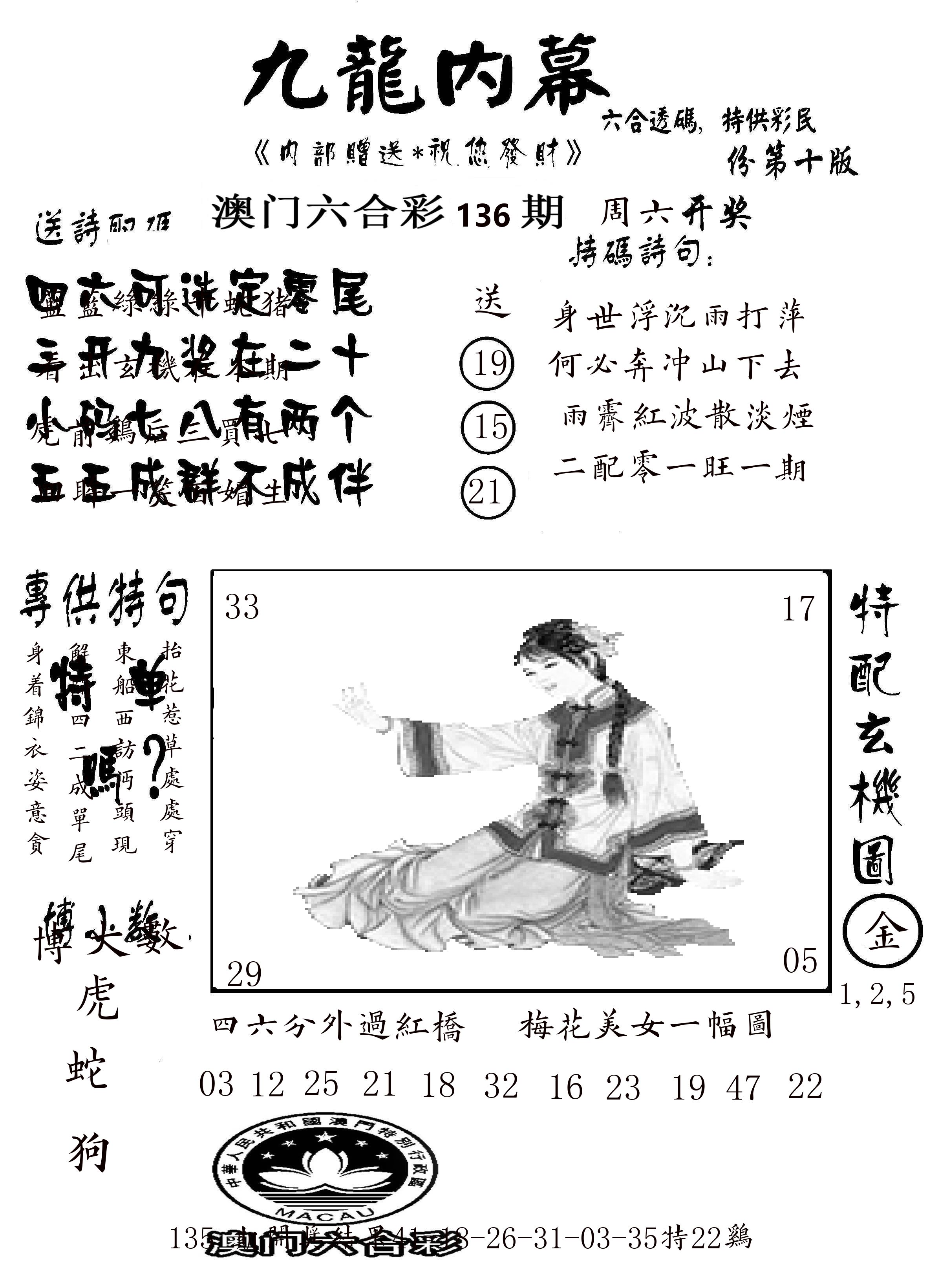 澳门传真2 第136期