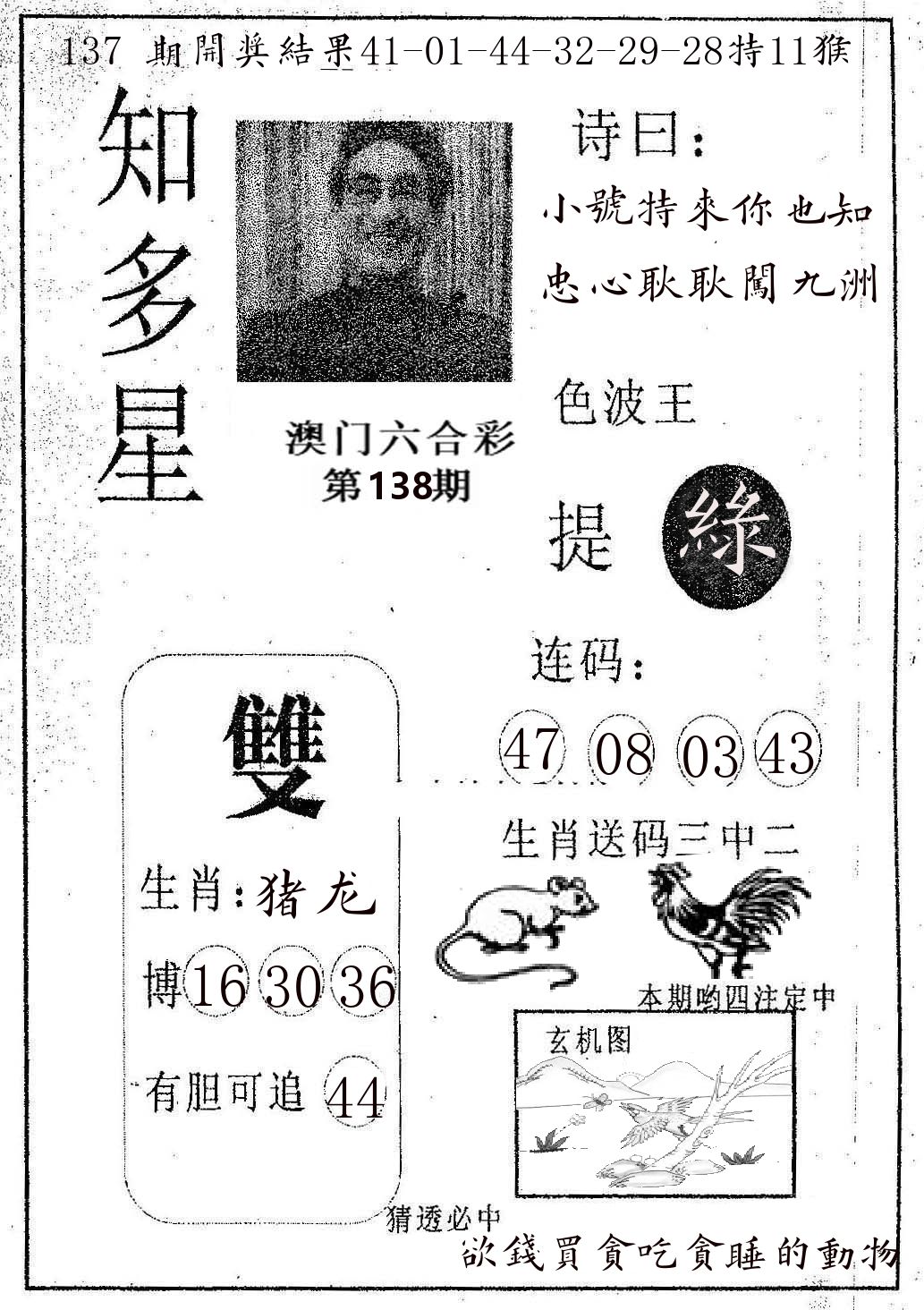 知多星 第138期