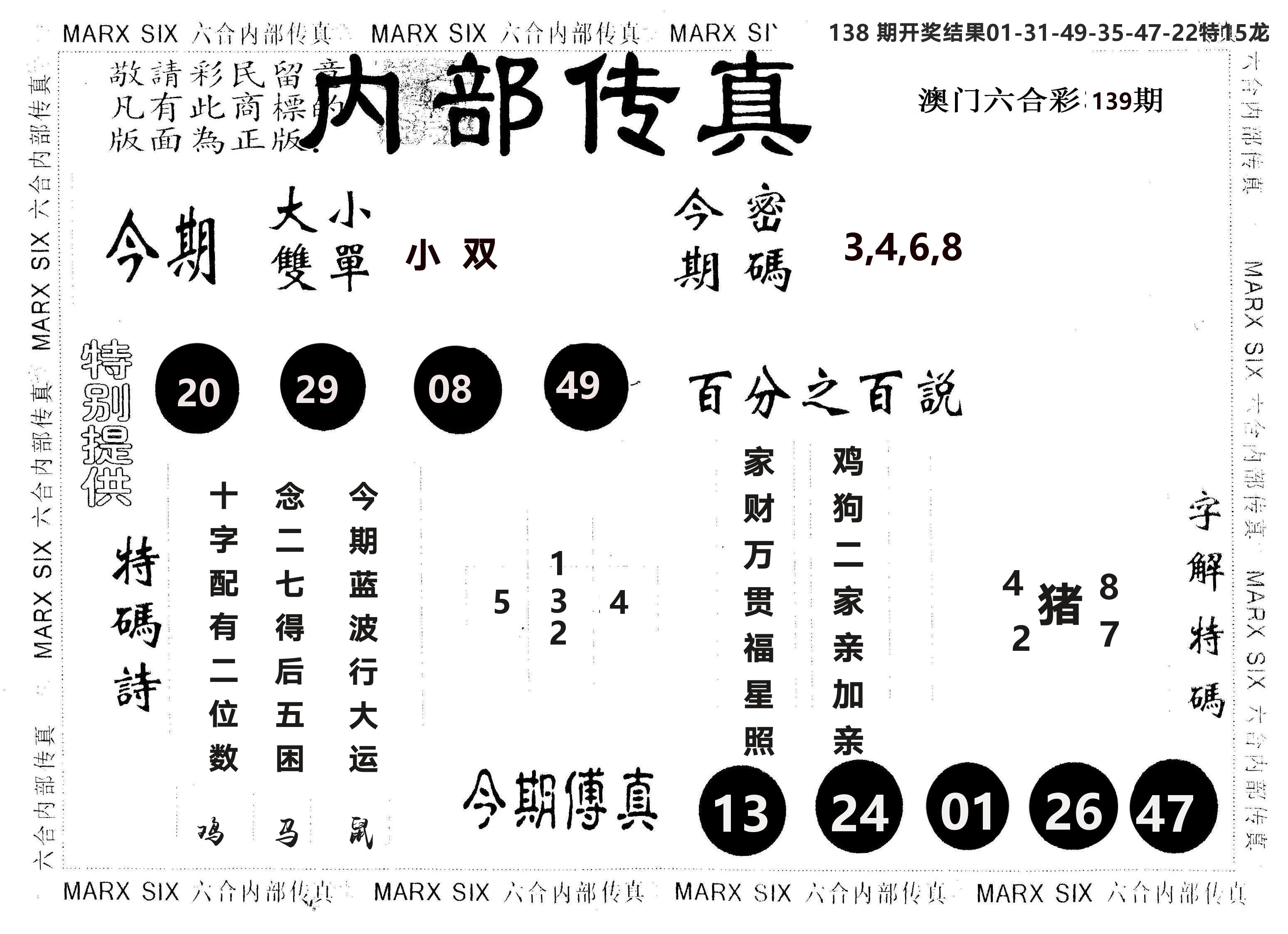 另版内部传真 第139期
