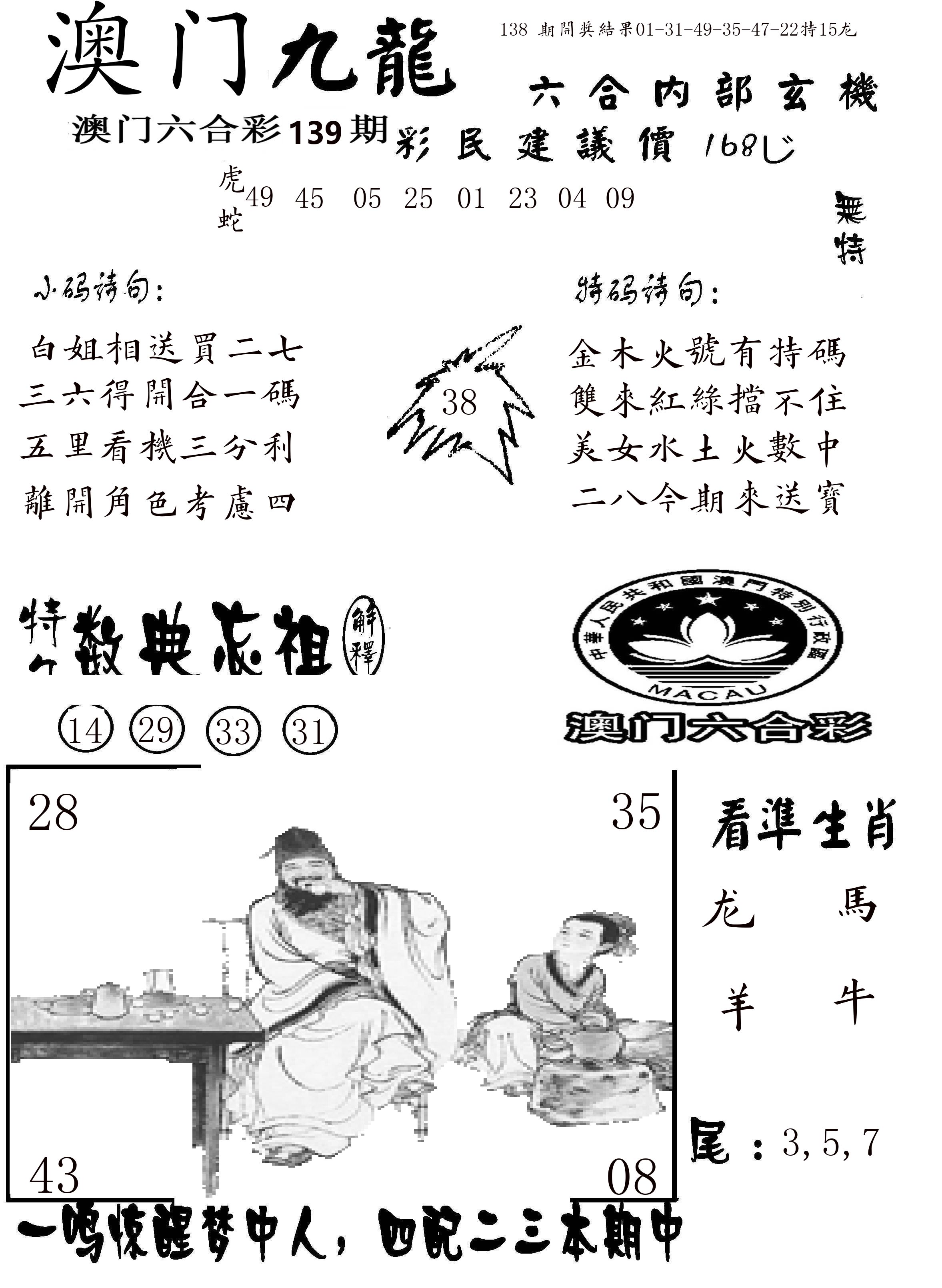 澳门传真1 第139期
