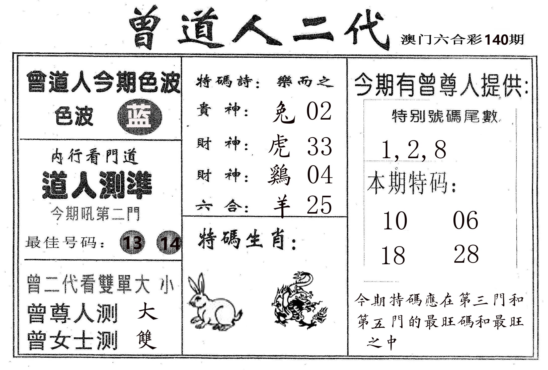 曾二代 第140期