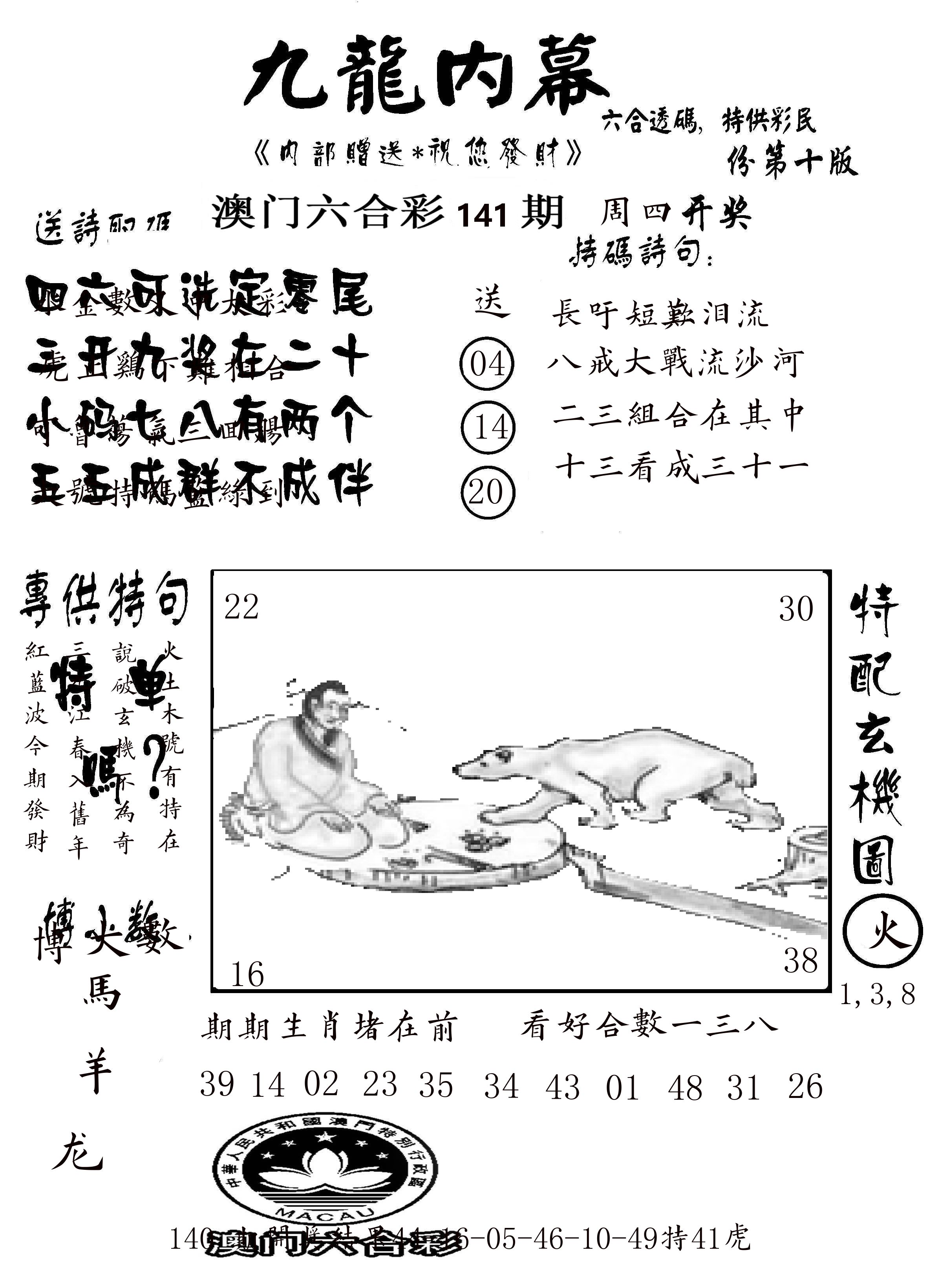 澳门传真2 第141期