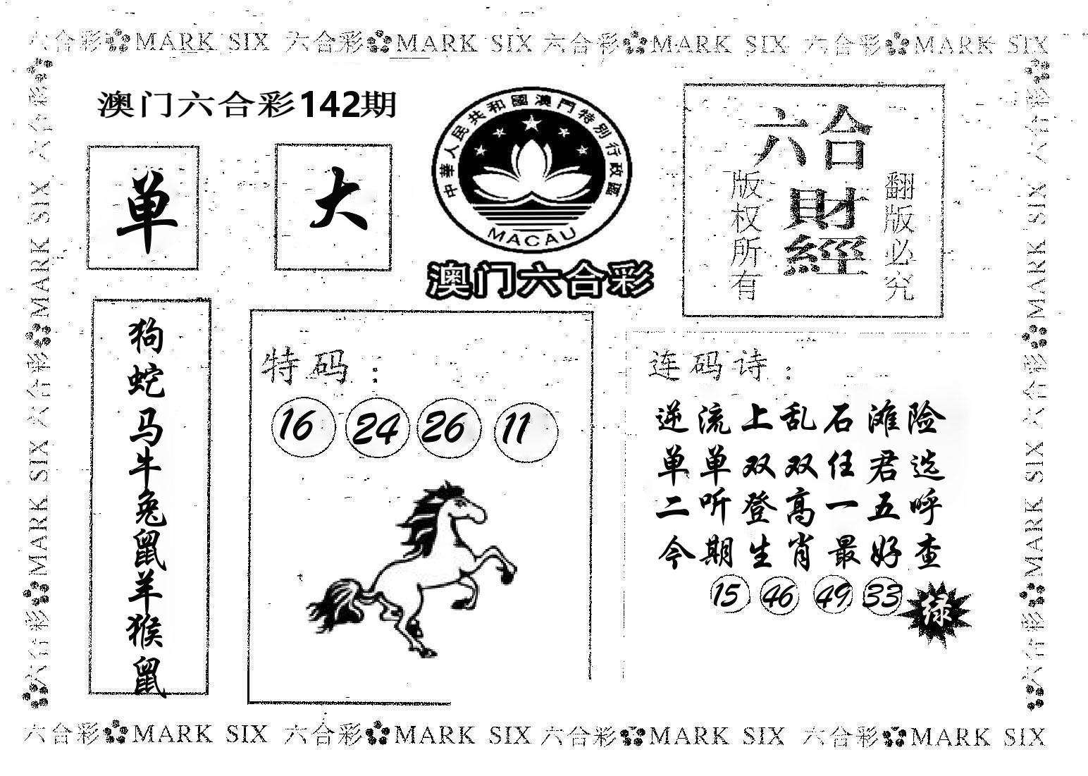 六合财经 第142期