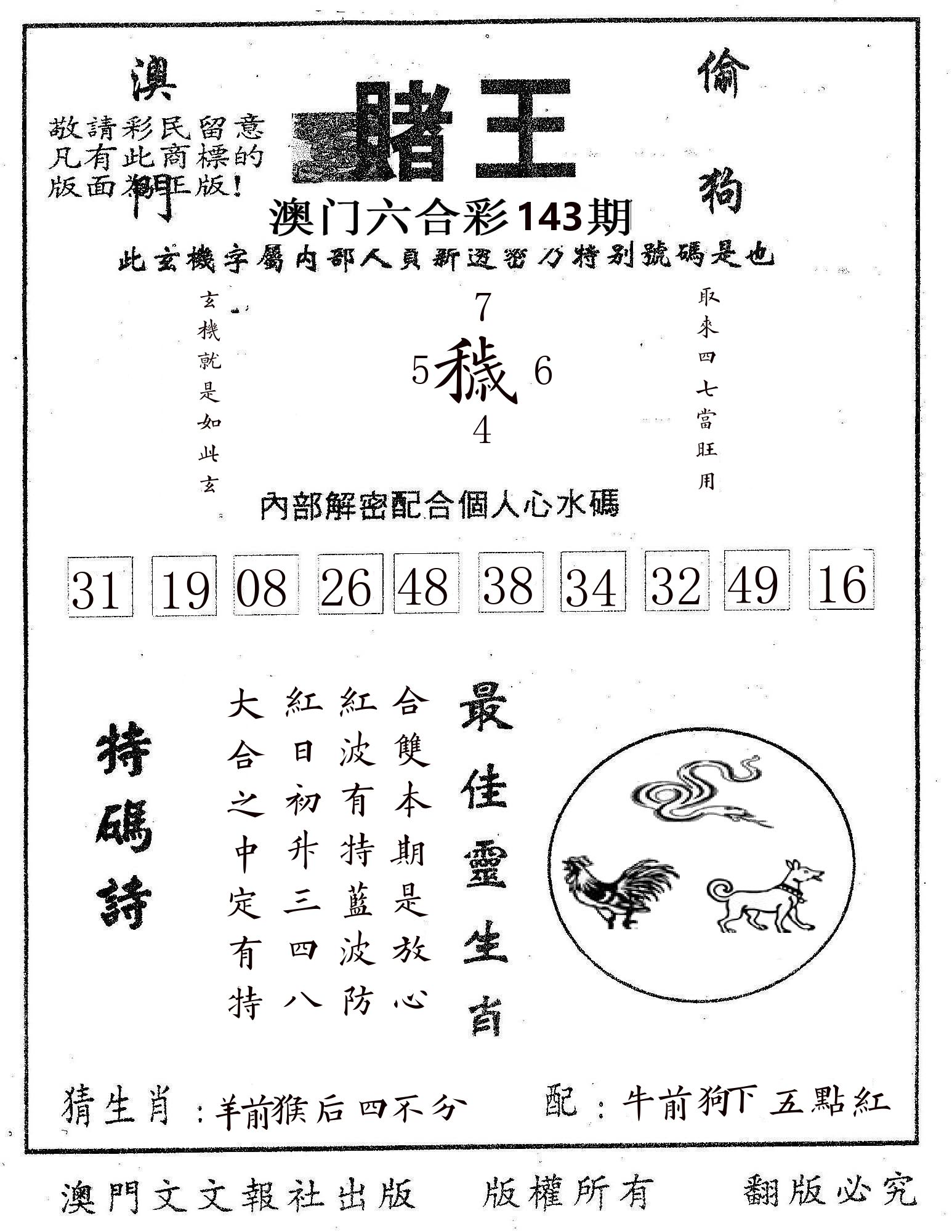 赌王 第143期