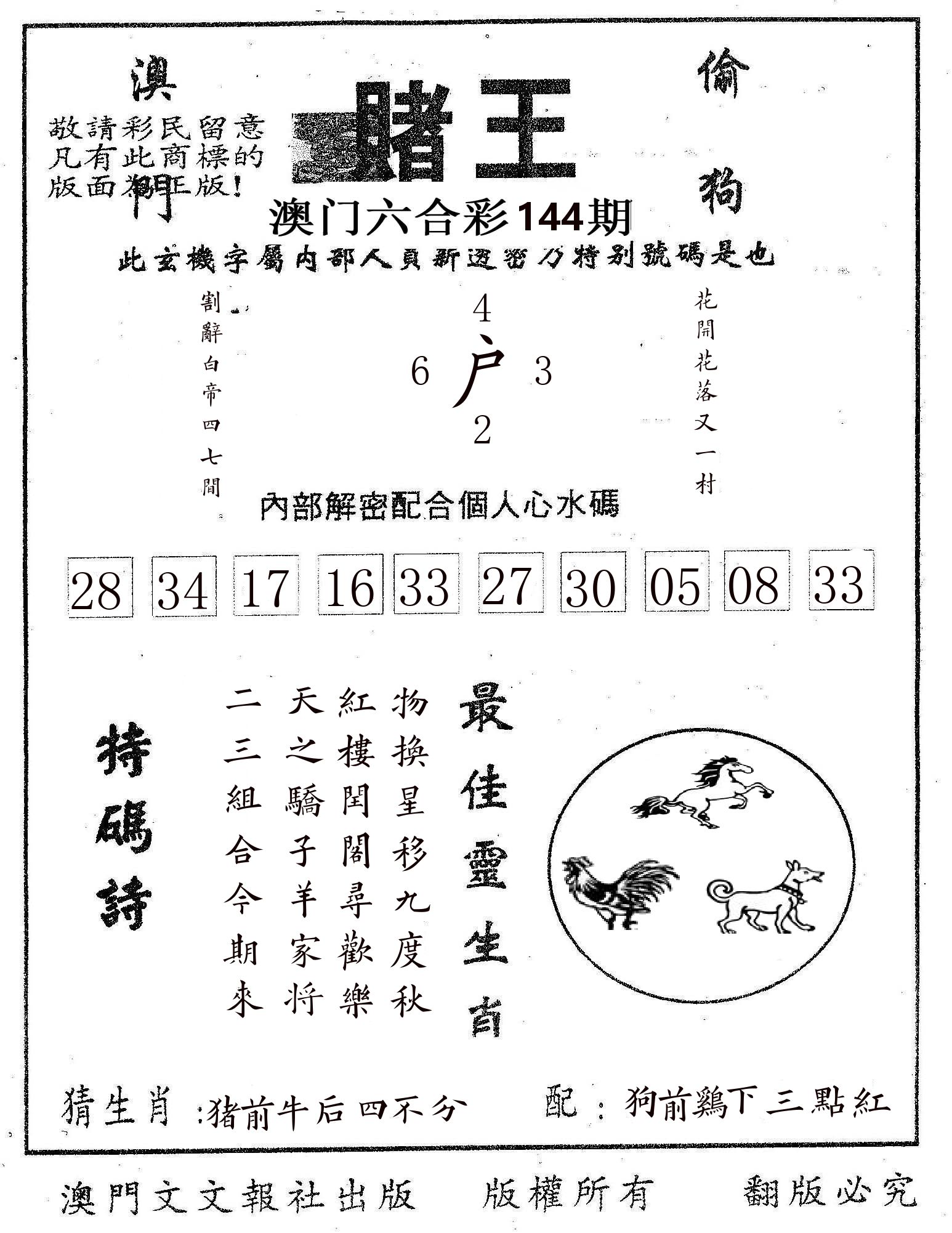 赌王 第144期